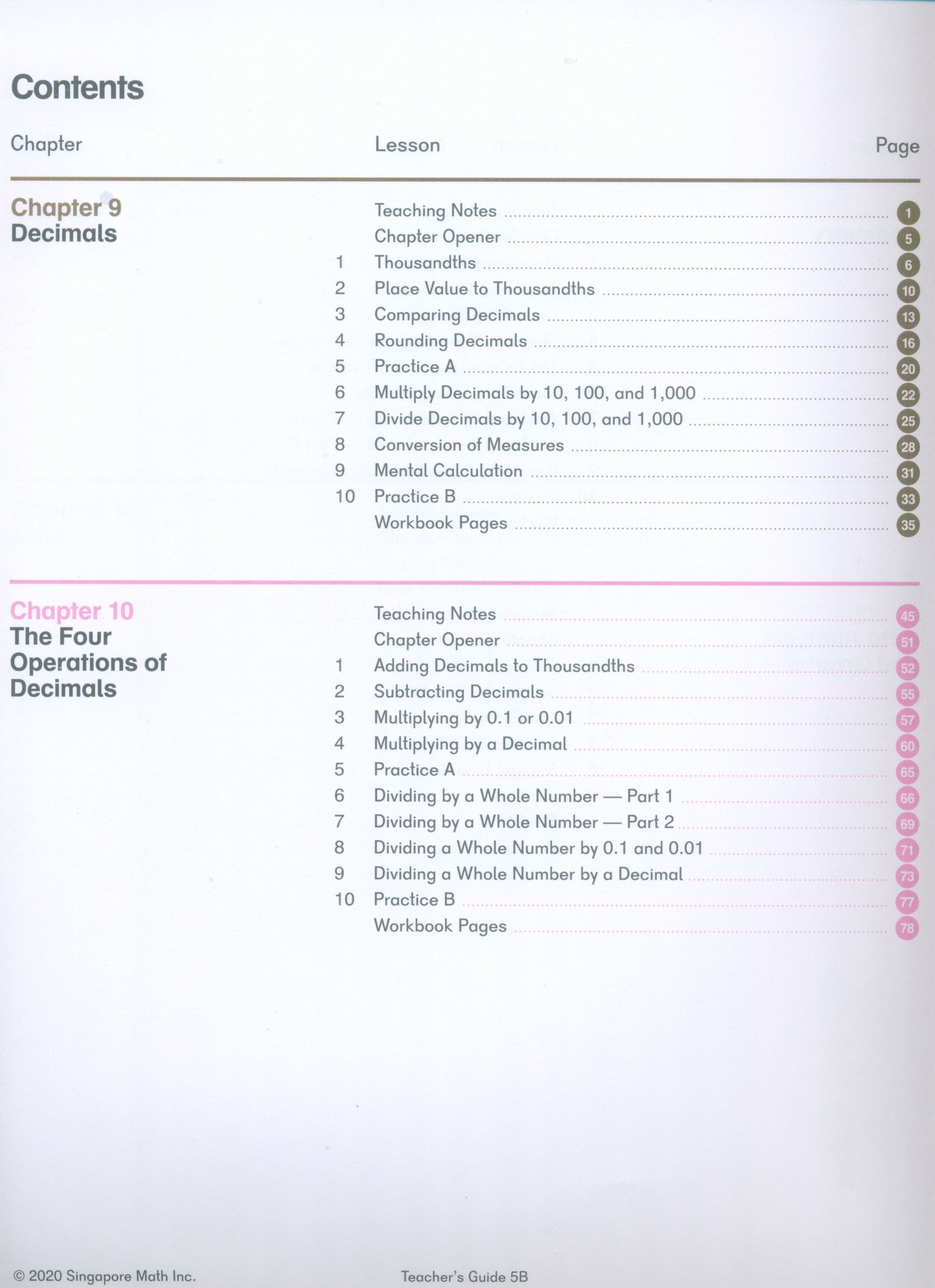 Dimensions Math Teacher's Guide 5B