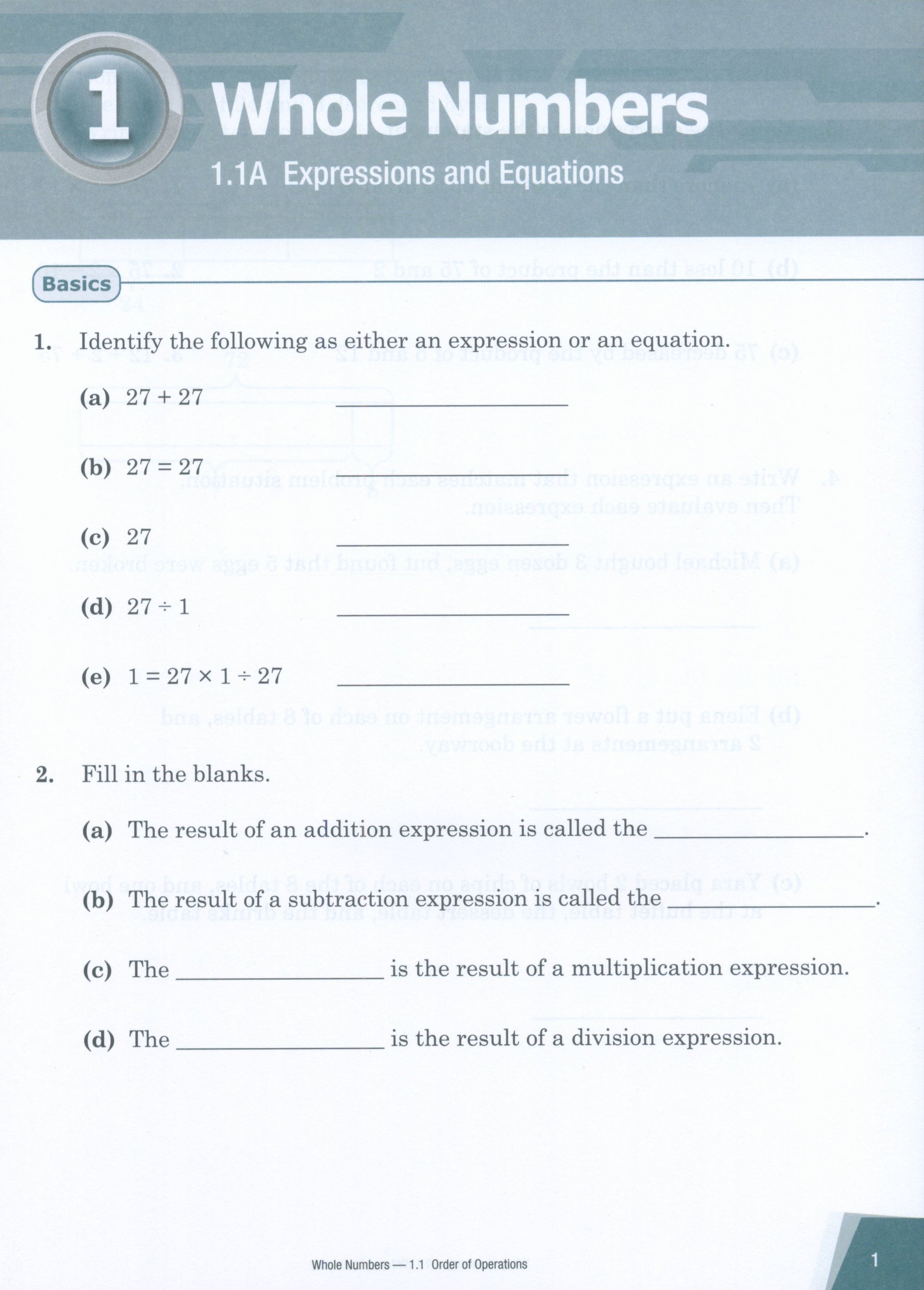Dimensions Math Workbook 6A