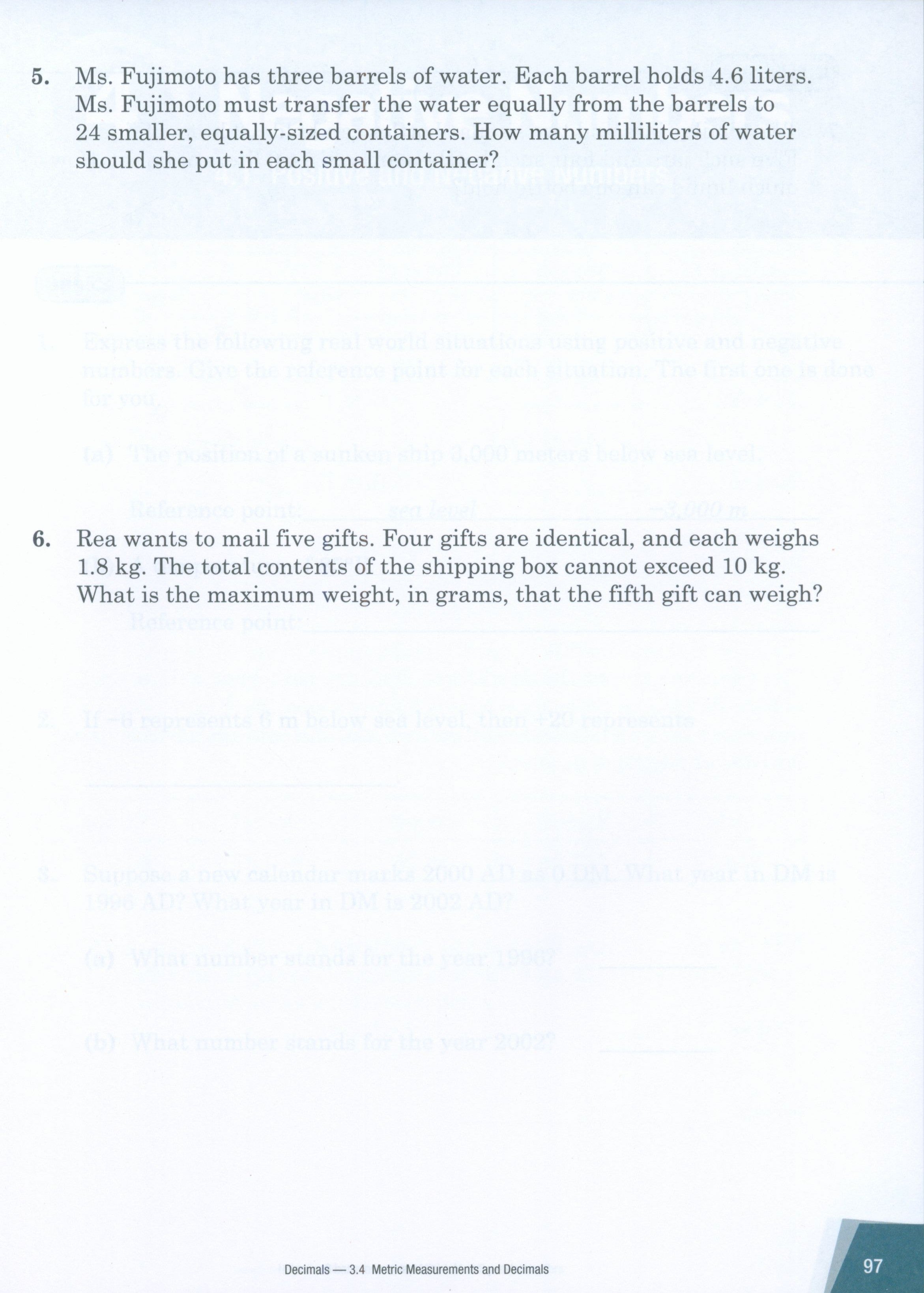 Dimensions Math Workbook 6A