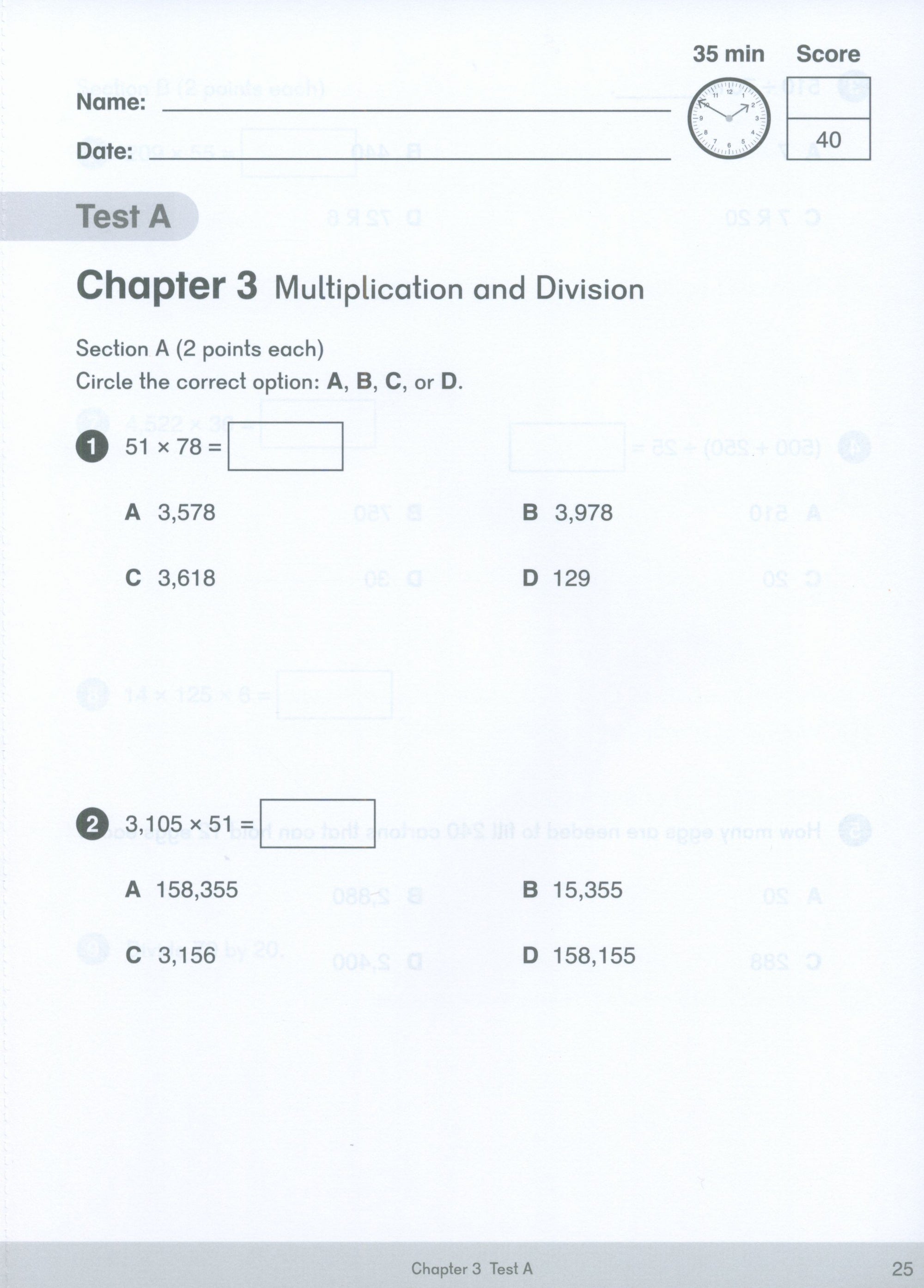 Dimensions Math Tests 5A