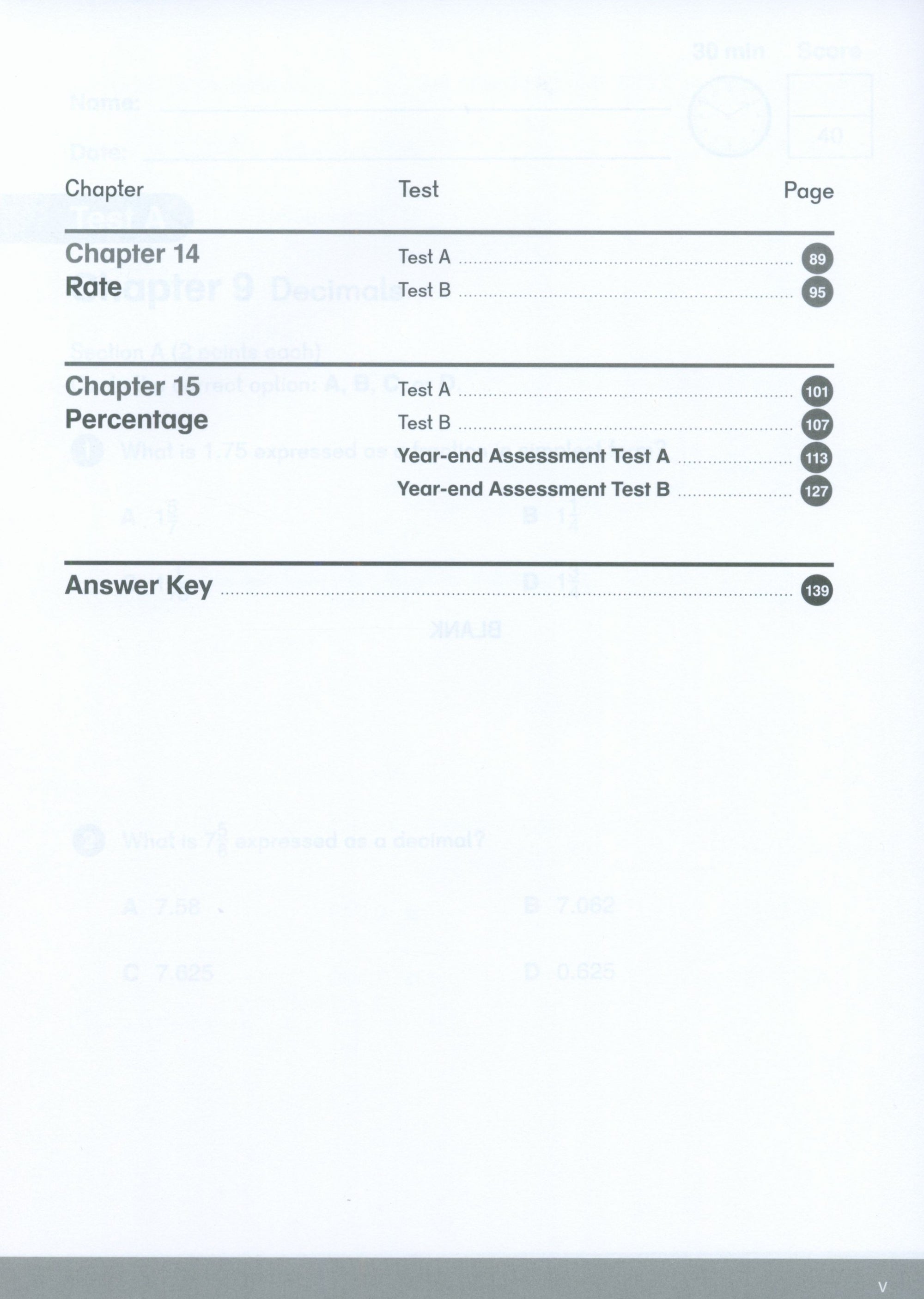 Dimensions Math Tests 5B
