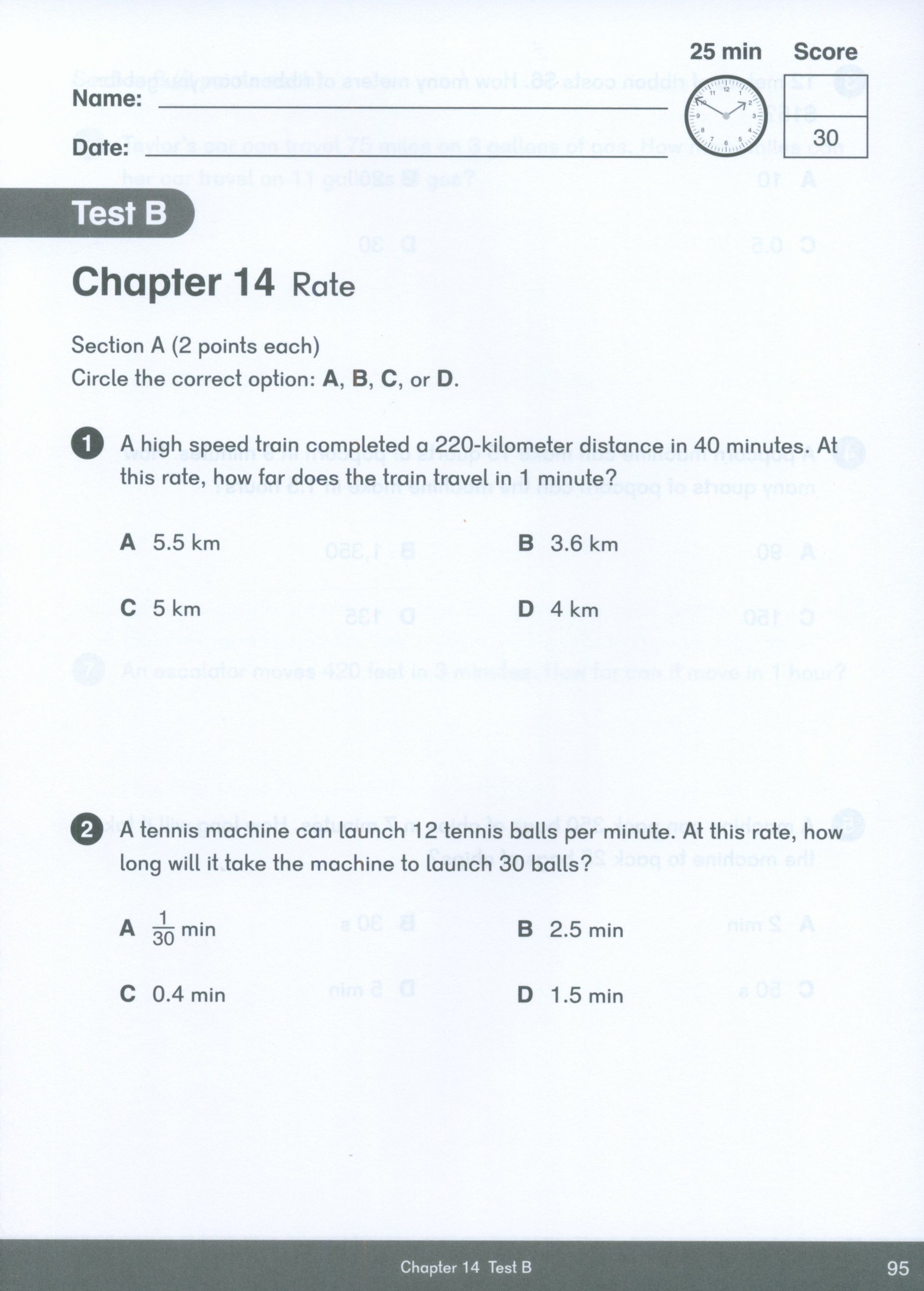 Dimensions Math Tests 5B