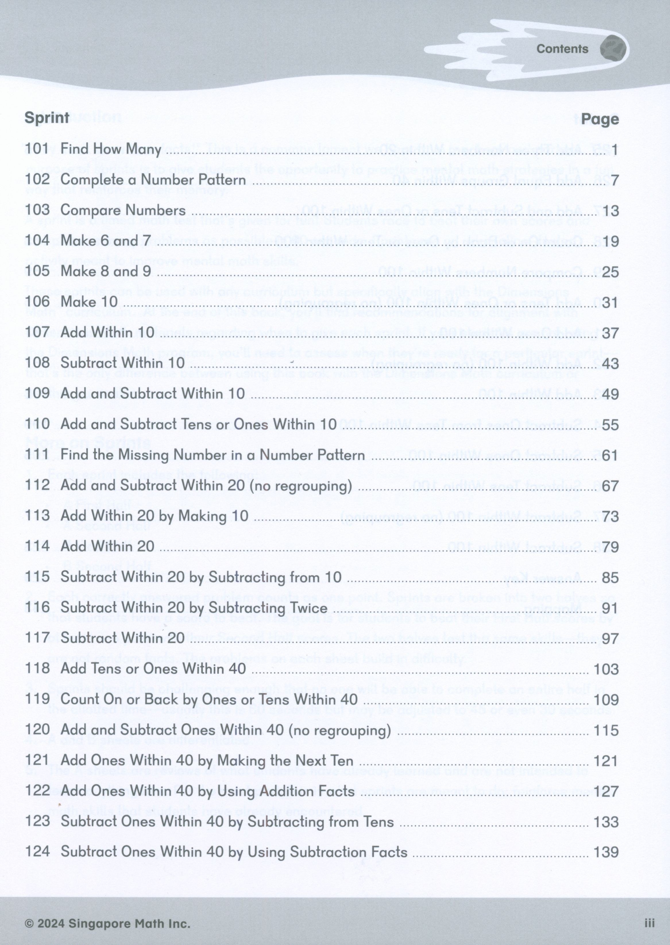 Singapore Math® Sprints 1
