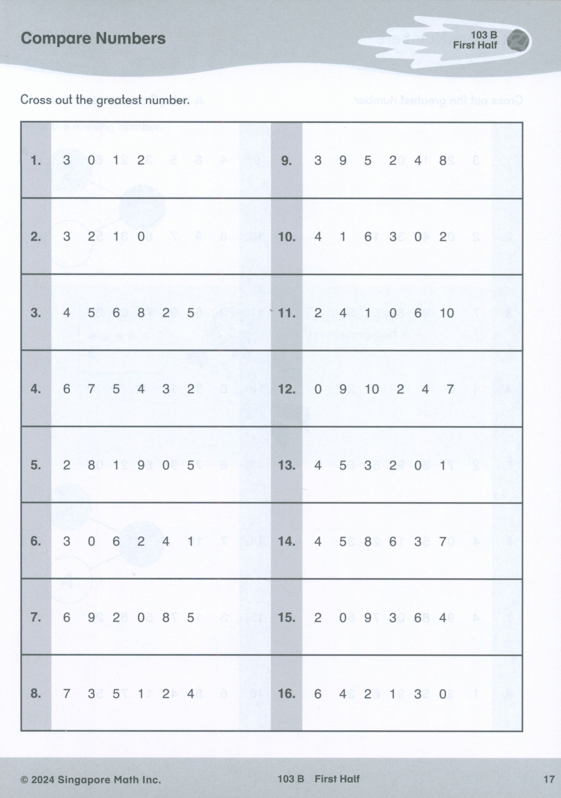 Singapore Math® Sprints 1