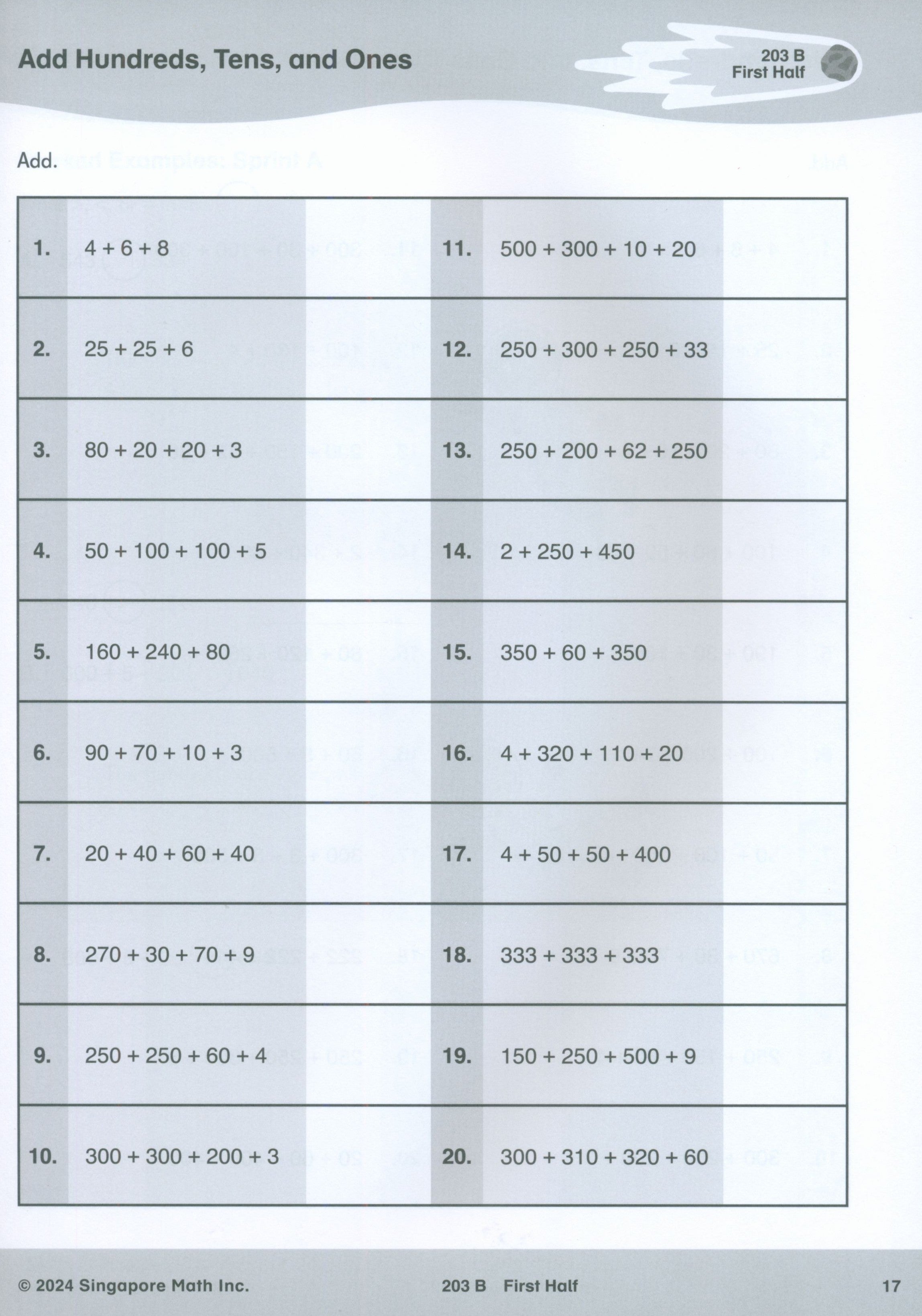 Singapore Math® Sprints 2