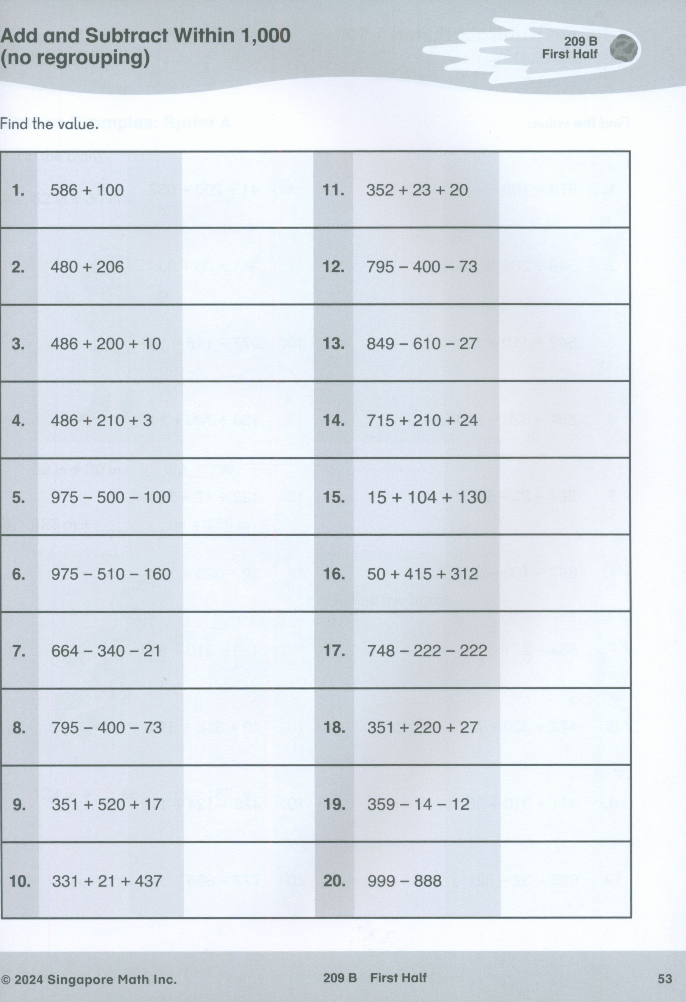 Singapore Math® Sprints 2