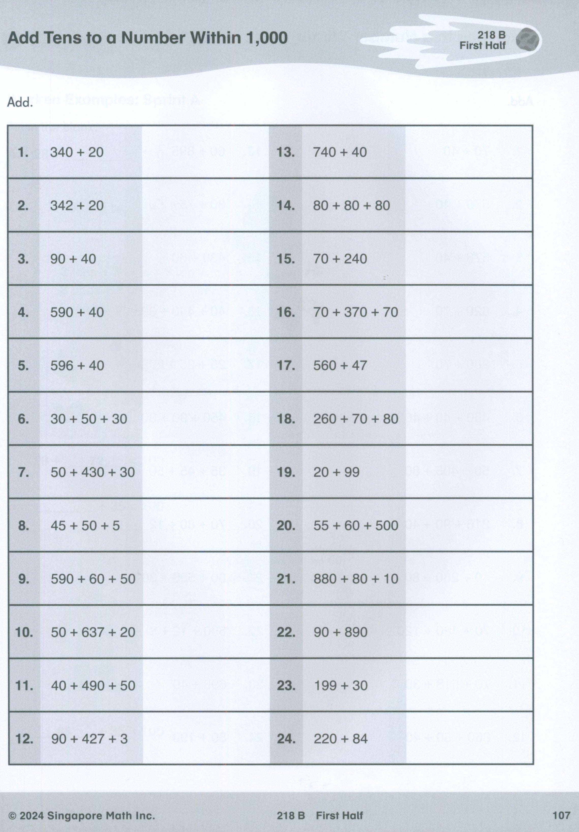 Singapore Math® Sprints 2