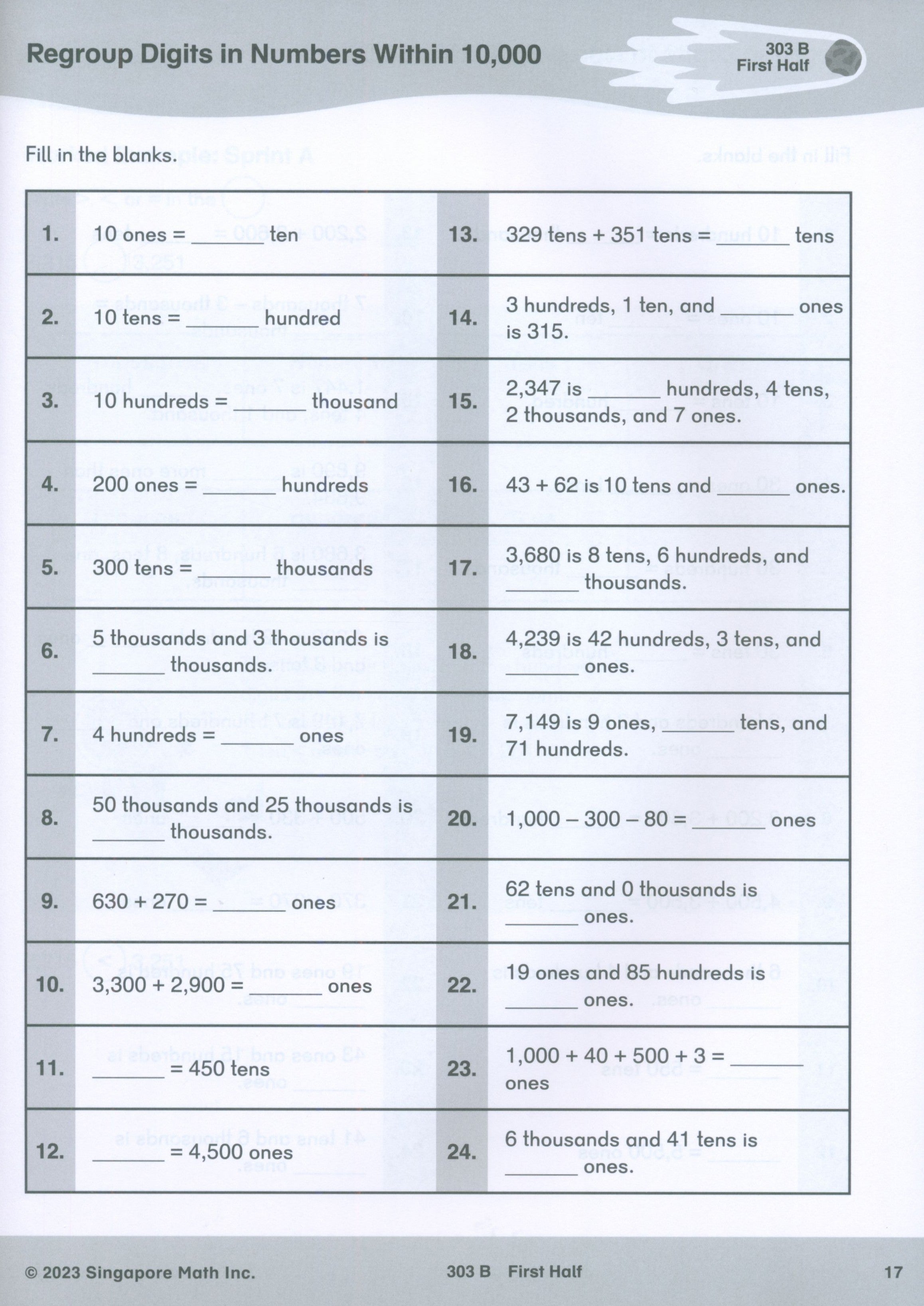 Singapore Math® Sprints 3