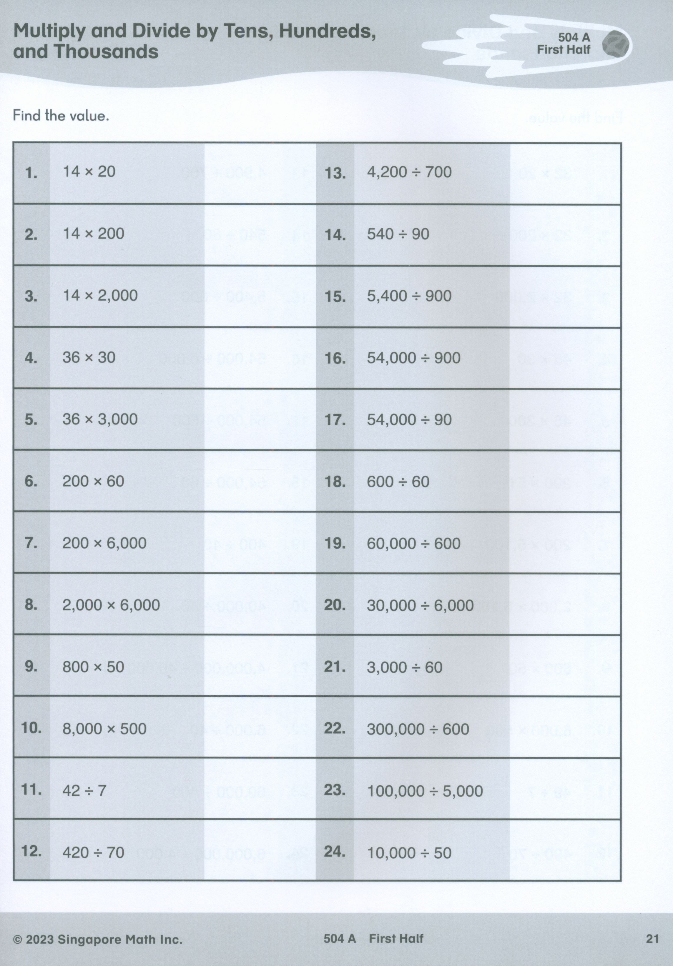 Singapore Math® Sprints 5