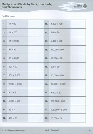 Singapore Math® Sprints 5