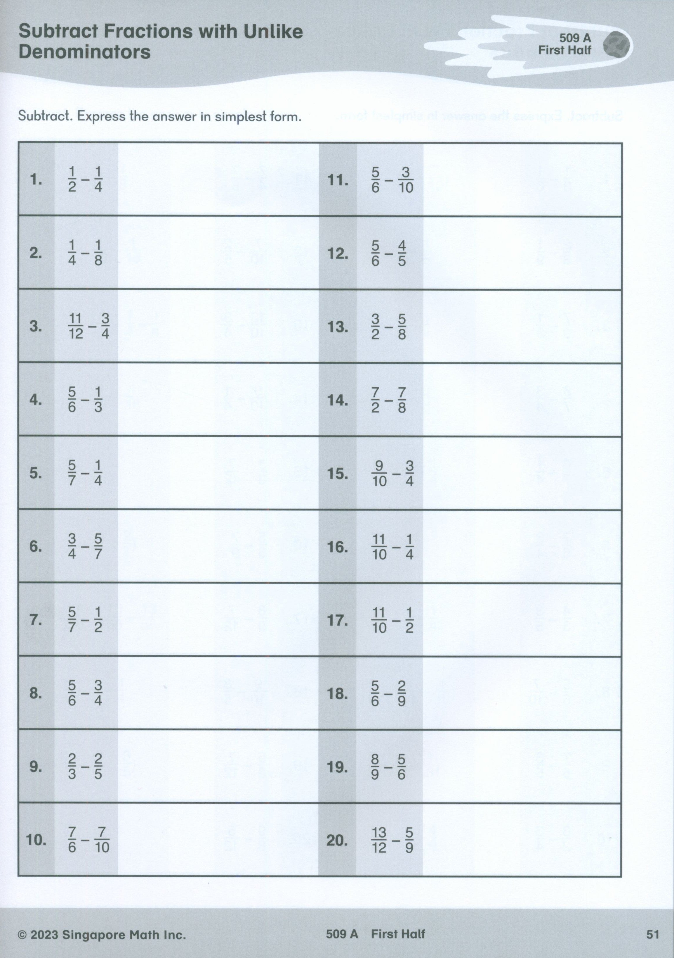 Singapore Math® Sprints 5