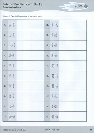 Singapore Math® Sprints 5