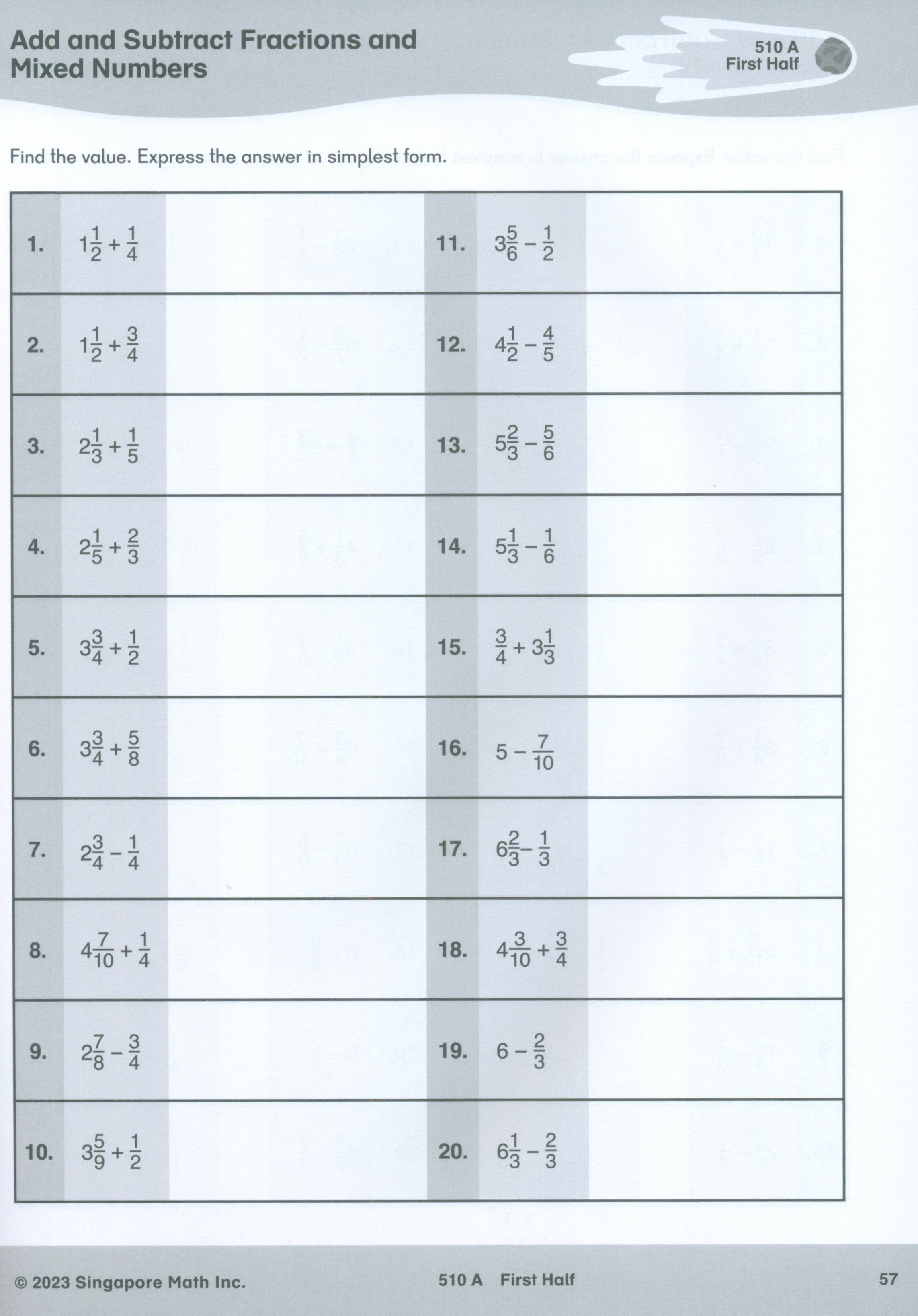 Singapore Math® Sprints 5