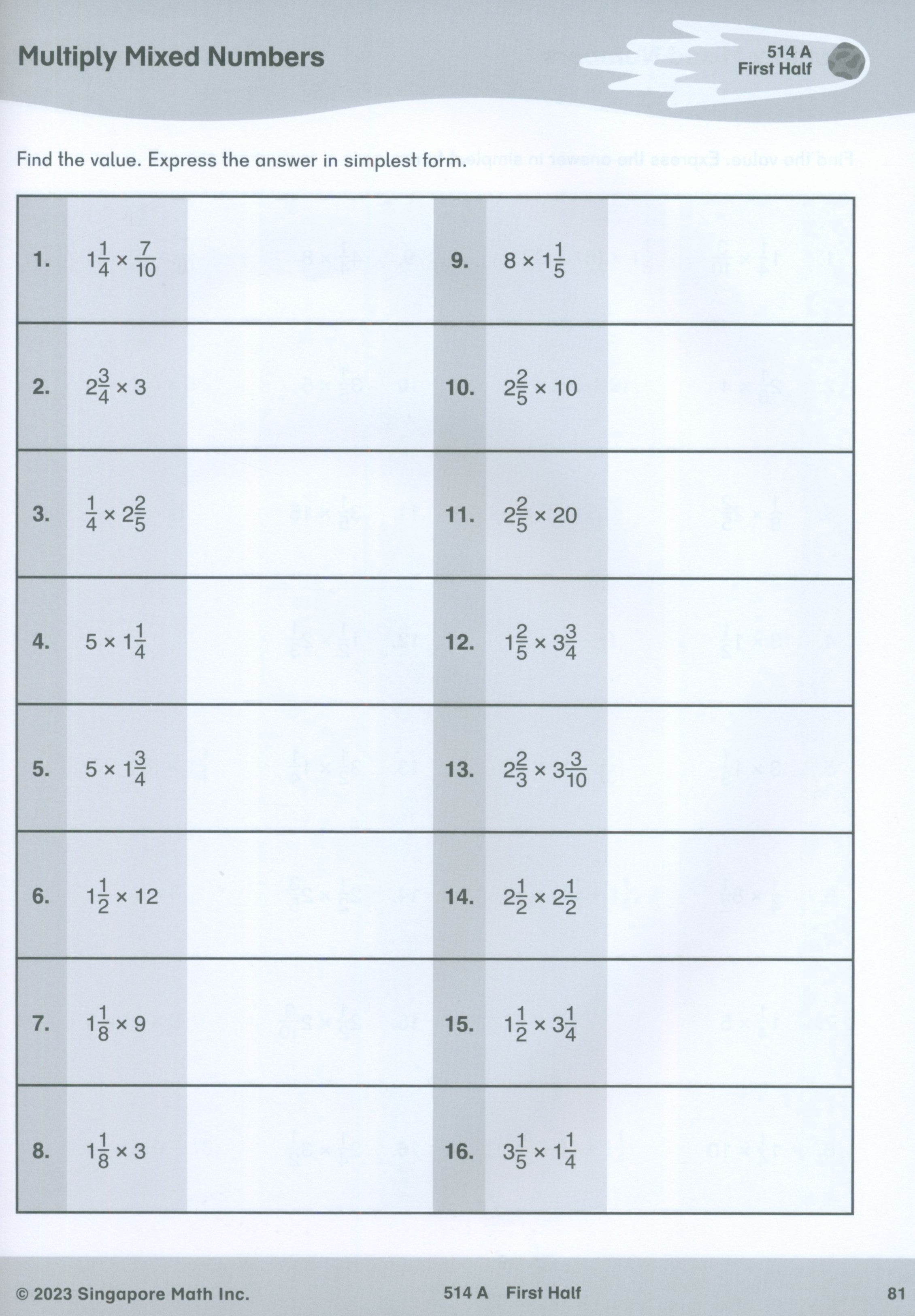 Singapore Math® Sprints 5