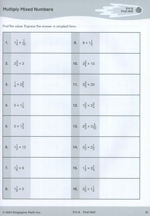 Singapore Math® Sprints 5