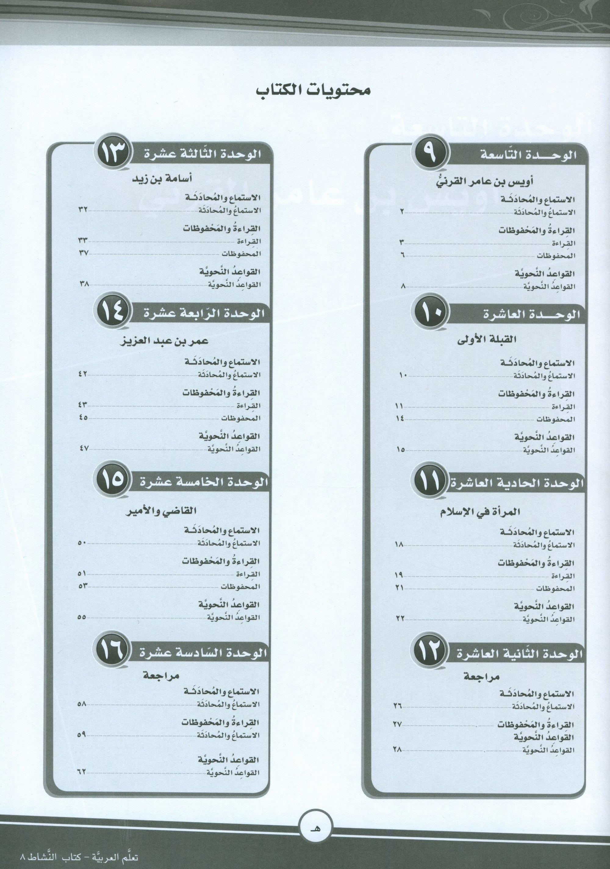 ICO Learn Arabic Workbook Level 8 Part 2 تعلم العربية كتاب التدريبات