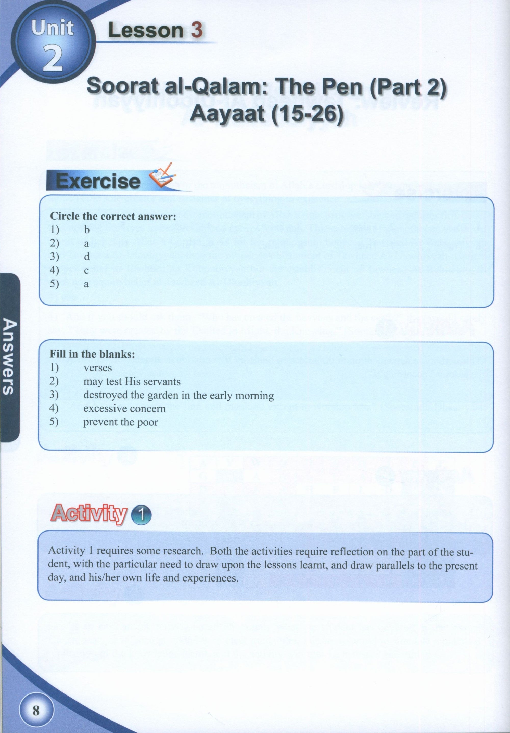 ICO Islamic Studies Teacher's Manual Level 8 Part 1