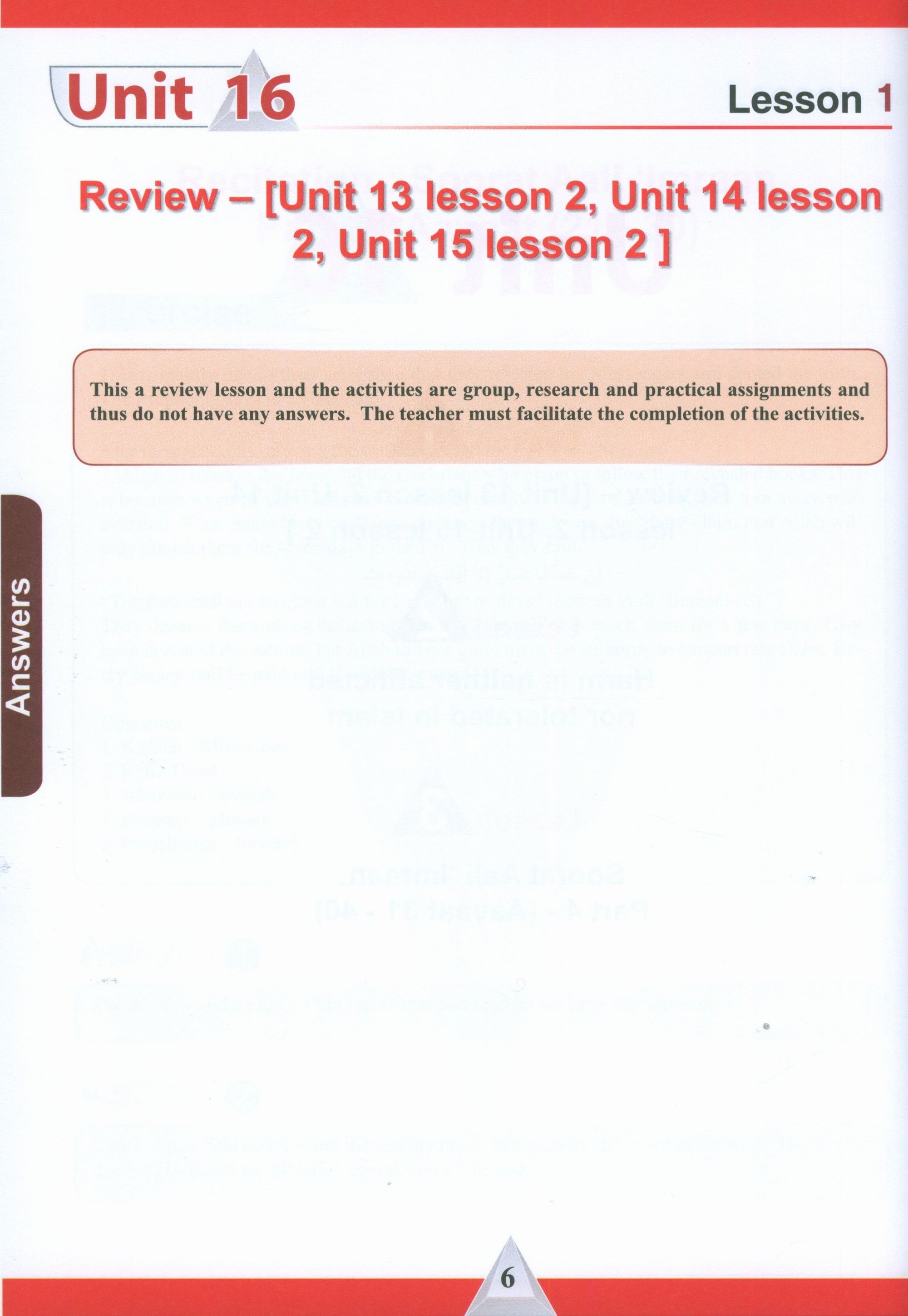 ICO Islamic Studies Teacher's Manual Level 12 Part 2