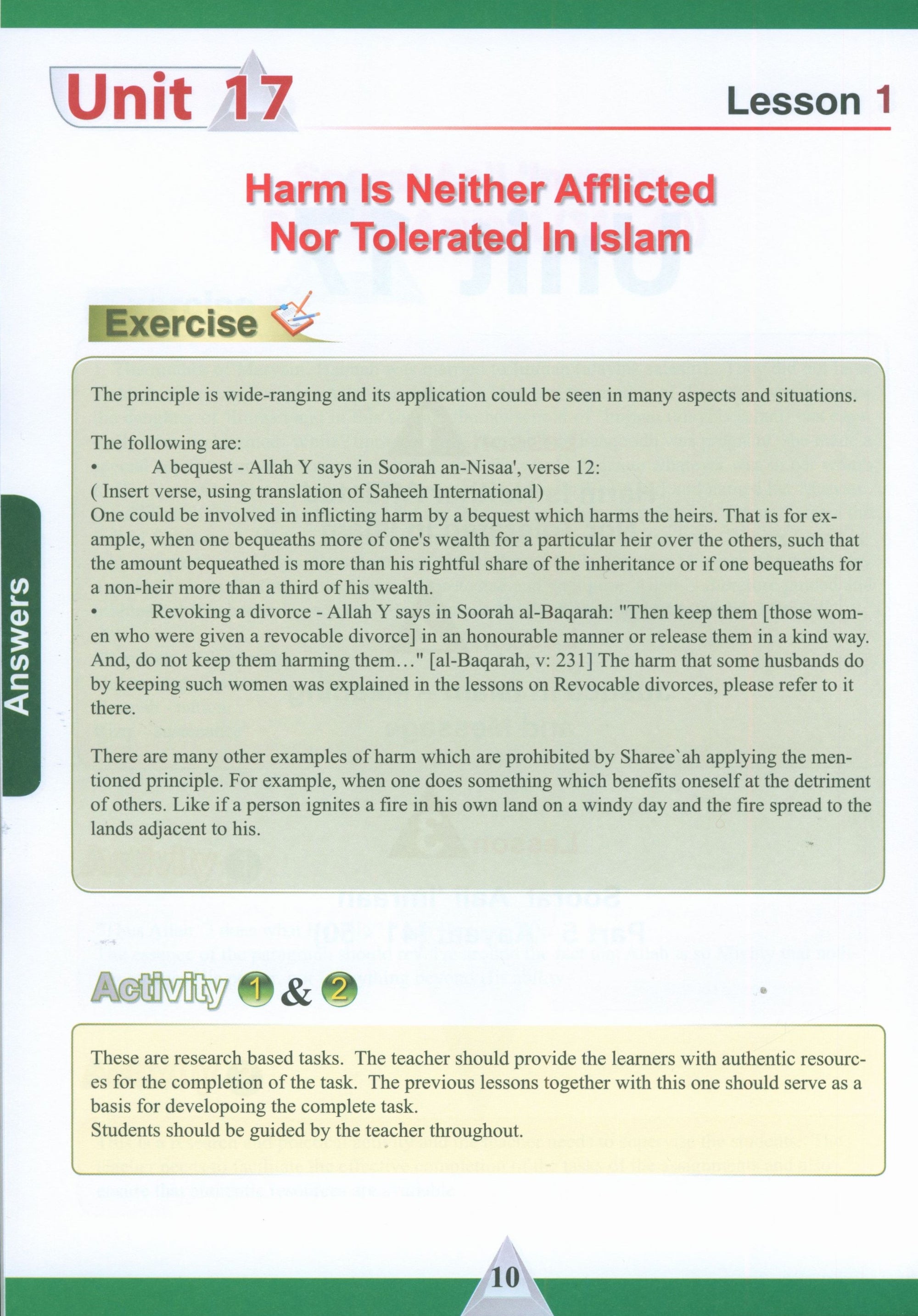 ICO Islamic Studies Teacher's Manual Level 12 Part 2