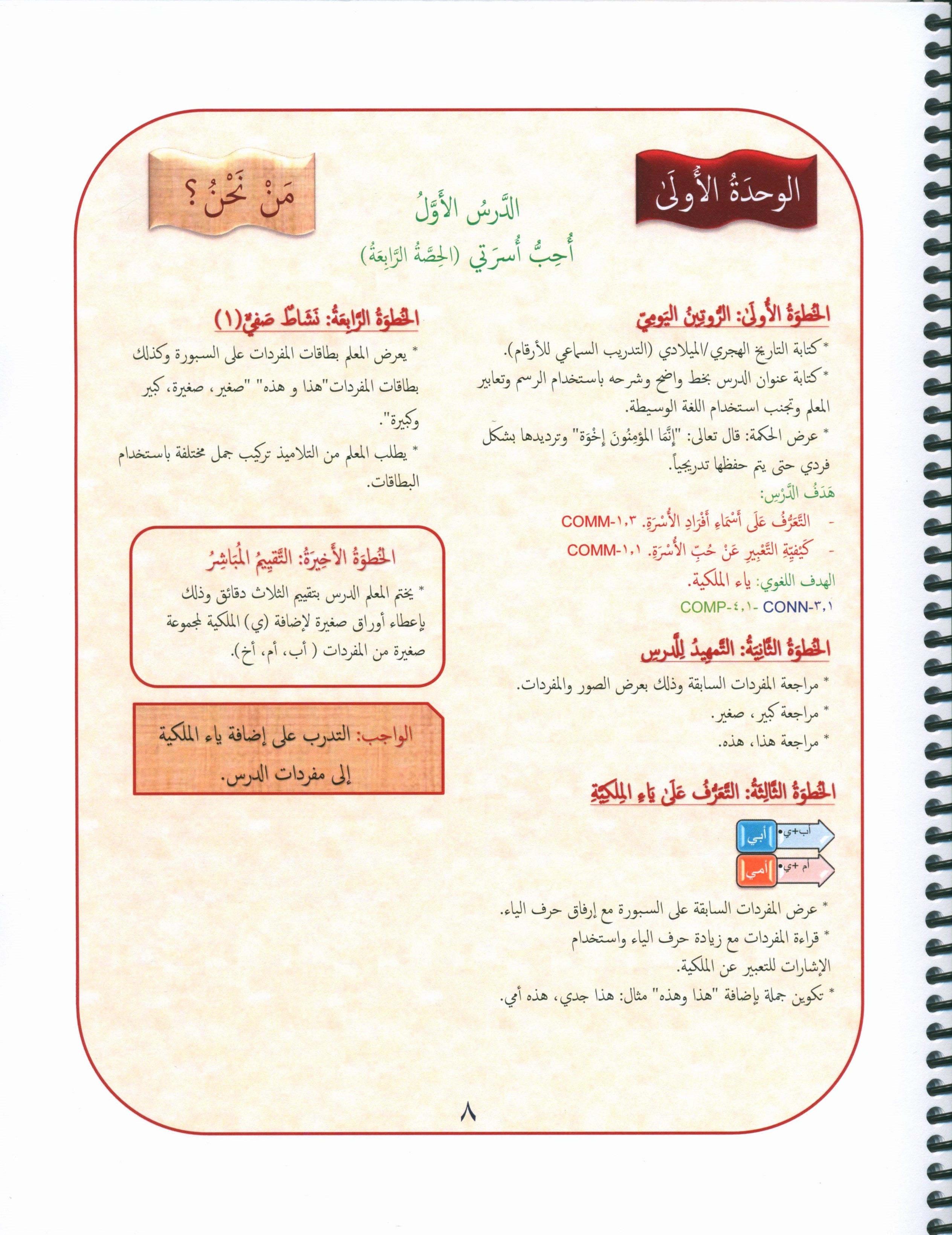 Our Language Is Our Pride Teacher's Guide Level 1 لغتنا فخرنا