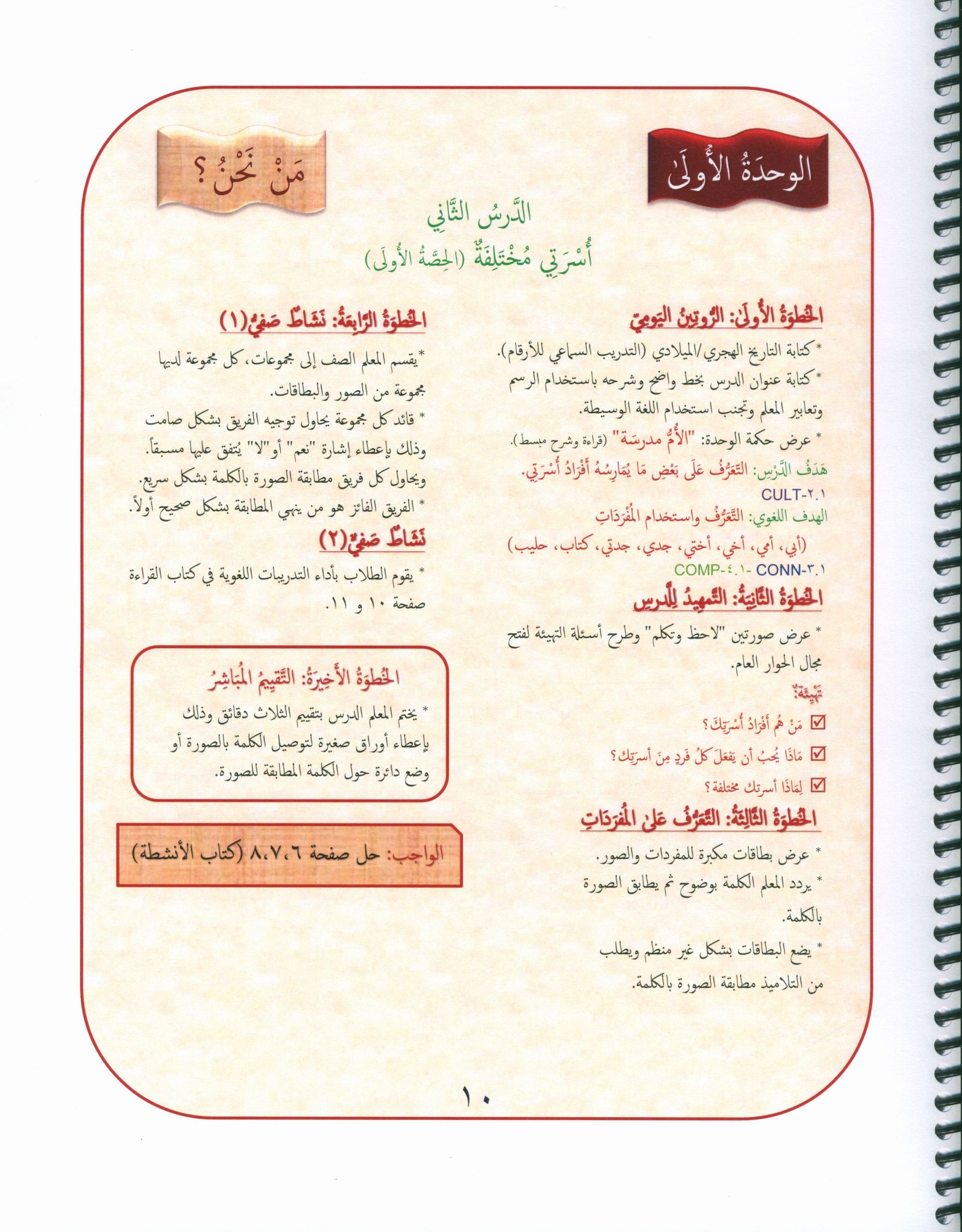 Our Language Is Our Pride Teacher's Guide Level 1 لغتنا فخرنا