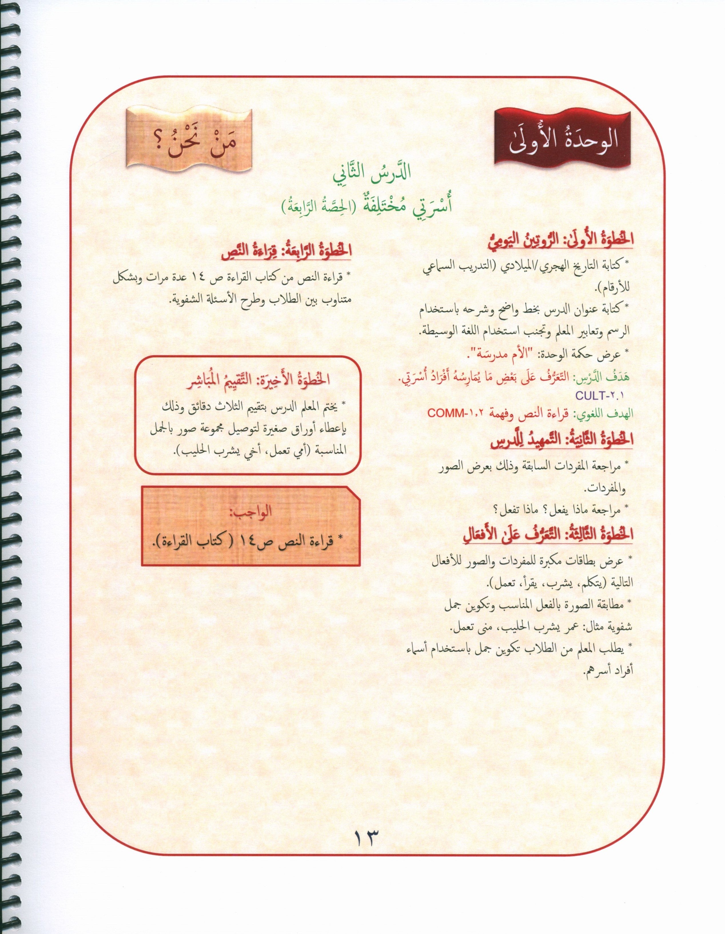 Our Language Is Our Pride Teacher's Guide Level 1 لغتنا فخرنا