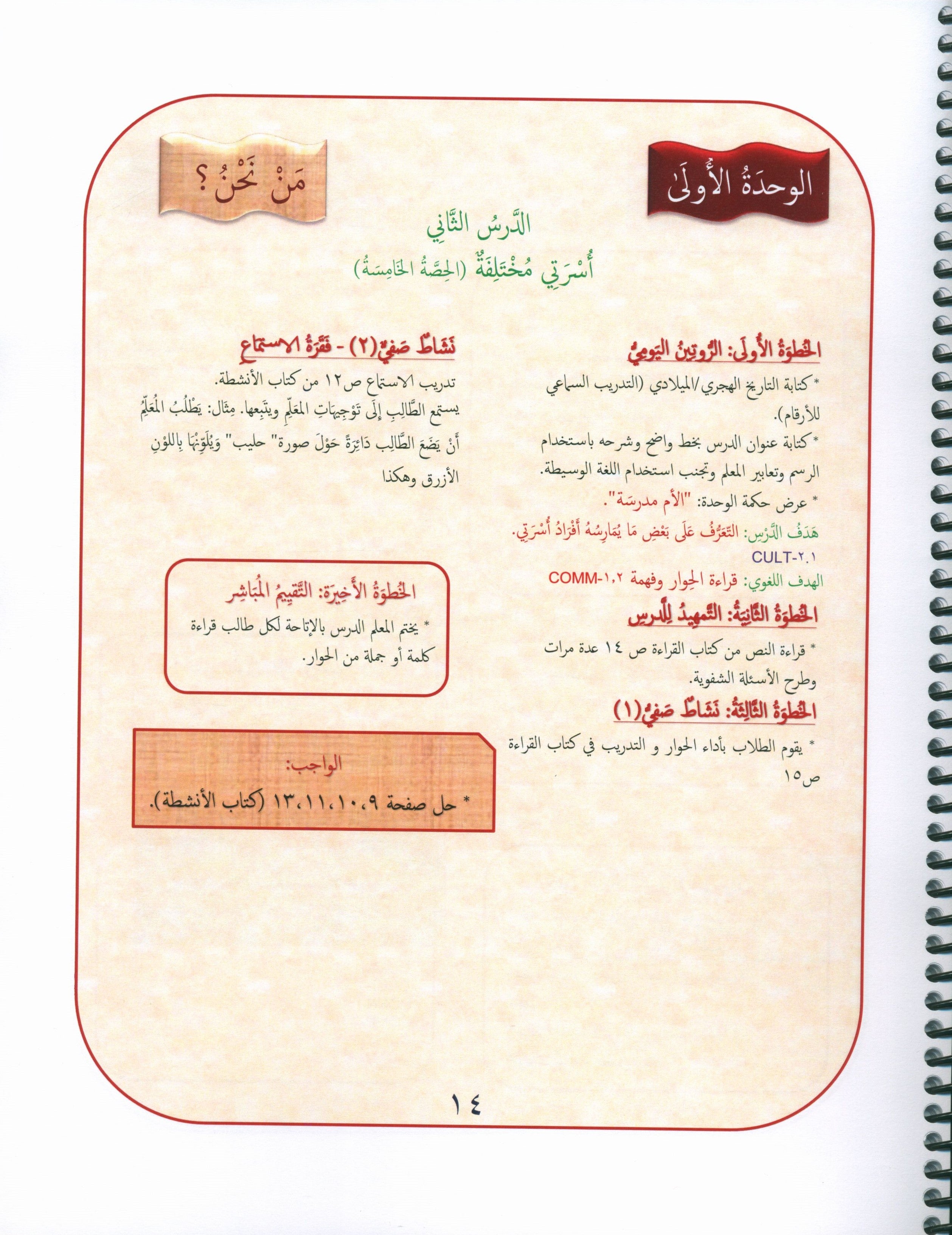 Our Language Is Our Pride Teacher's Guide Level 1 لغتنا فخرنا