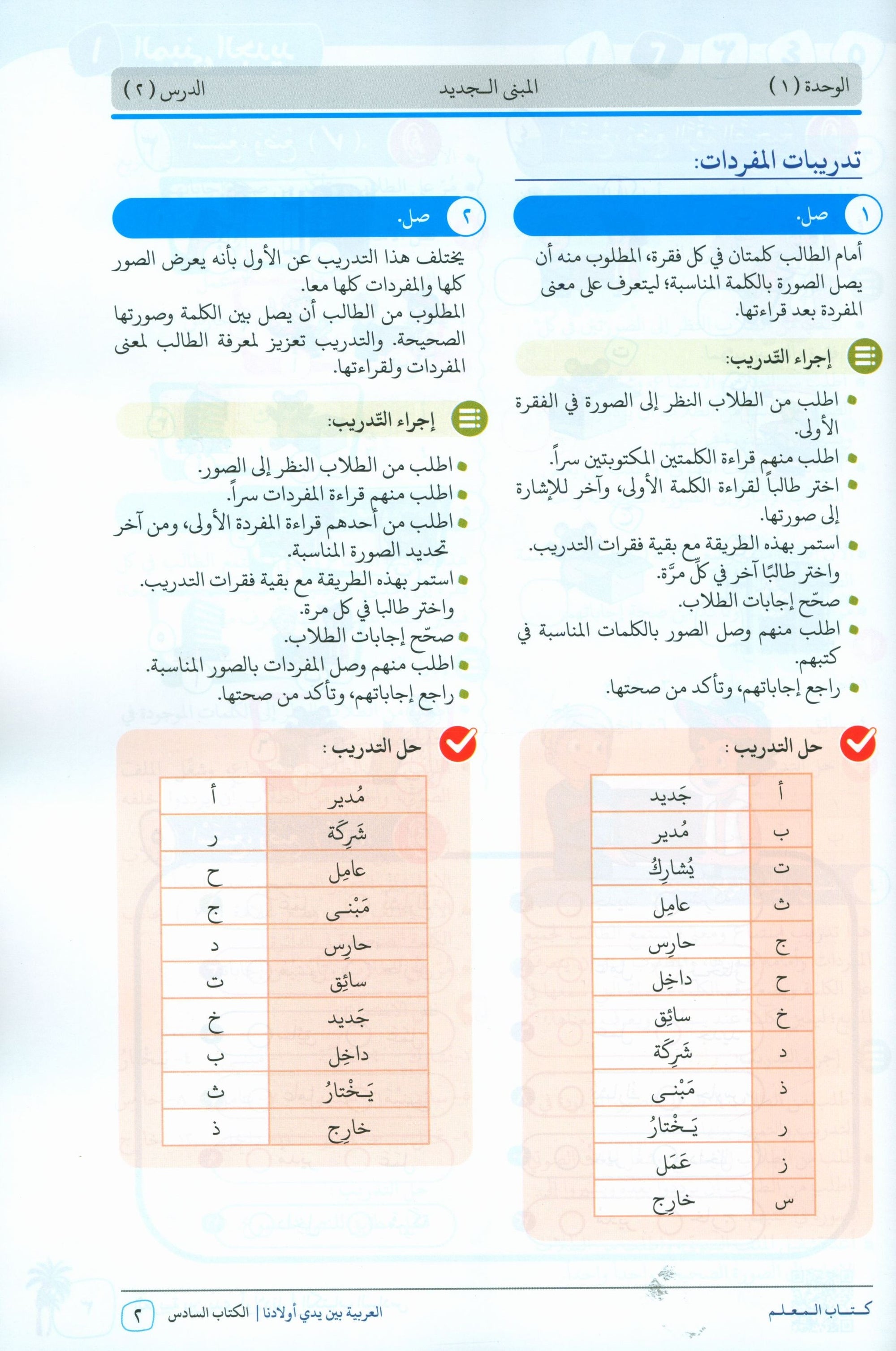 Arabic Between Our Children's Hands Teacher Guide Level 6 العربية بين يدي أولادنا