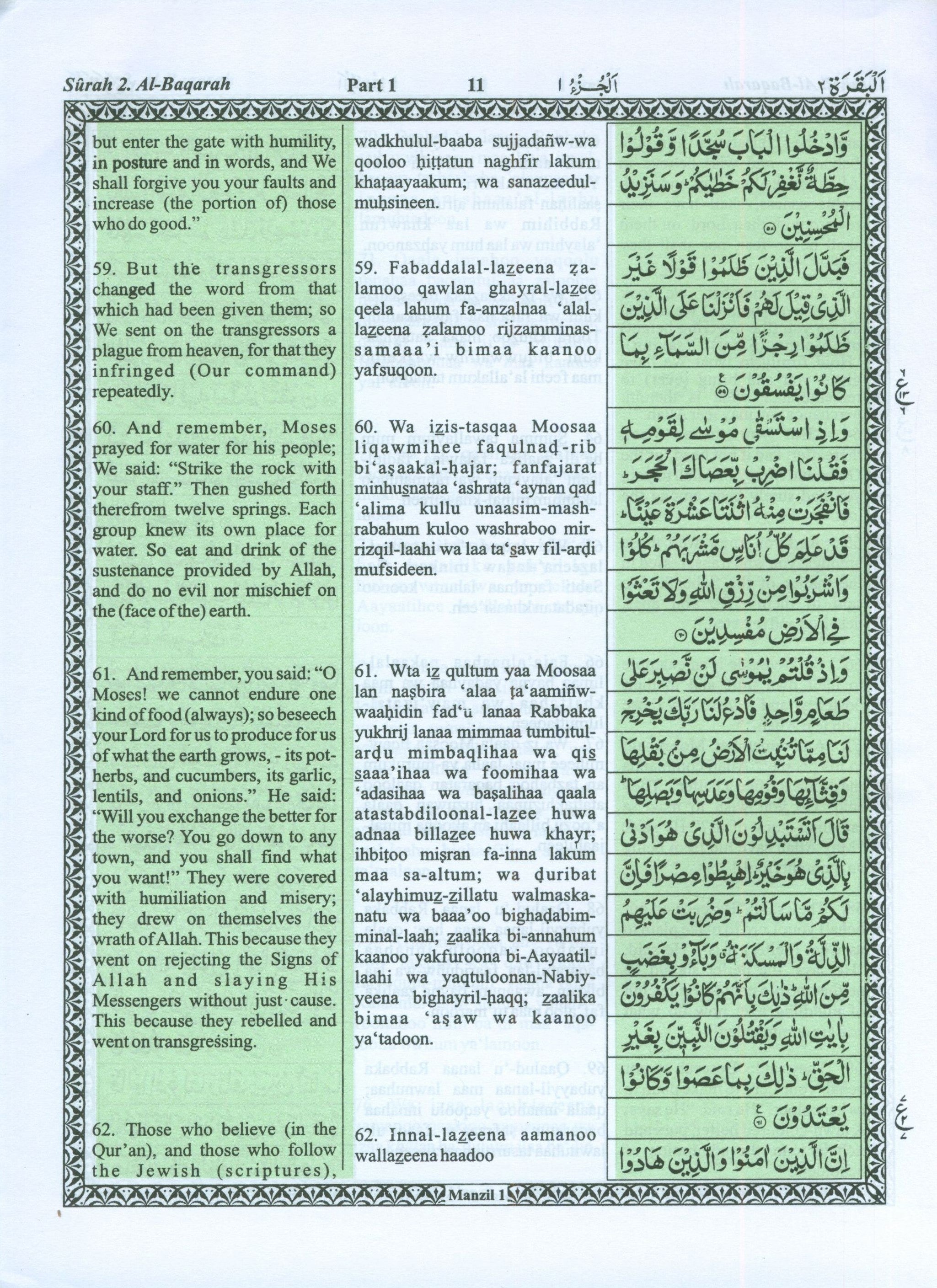 The Holy Quran Transliteration in Roman Script with Arabic
