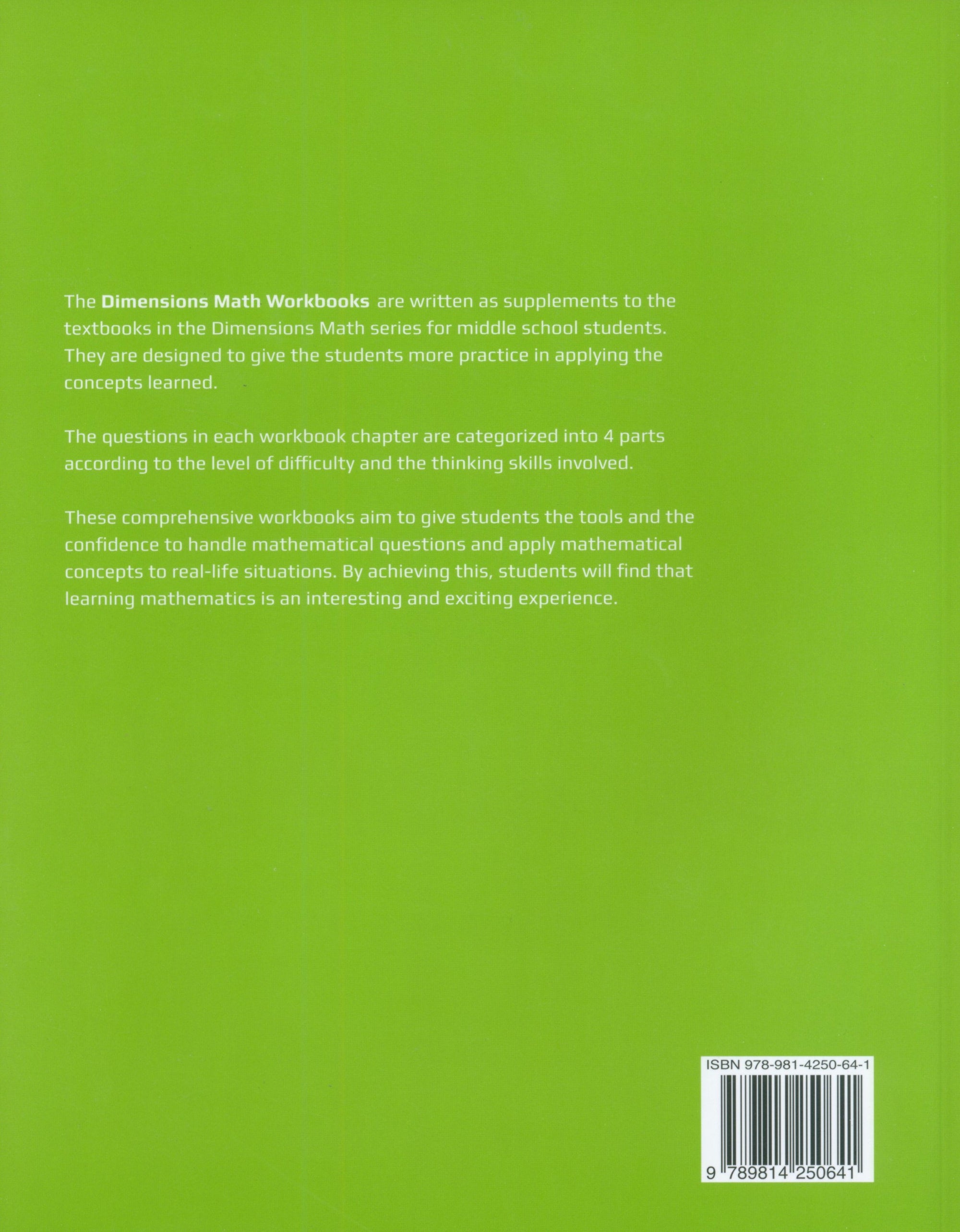 Dimensions Math Workbook 8A