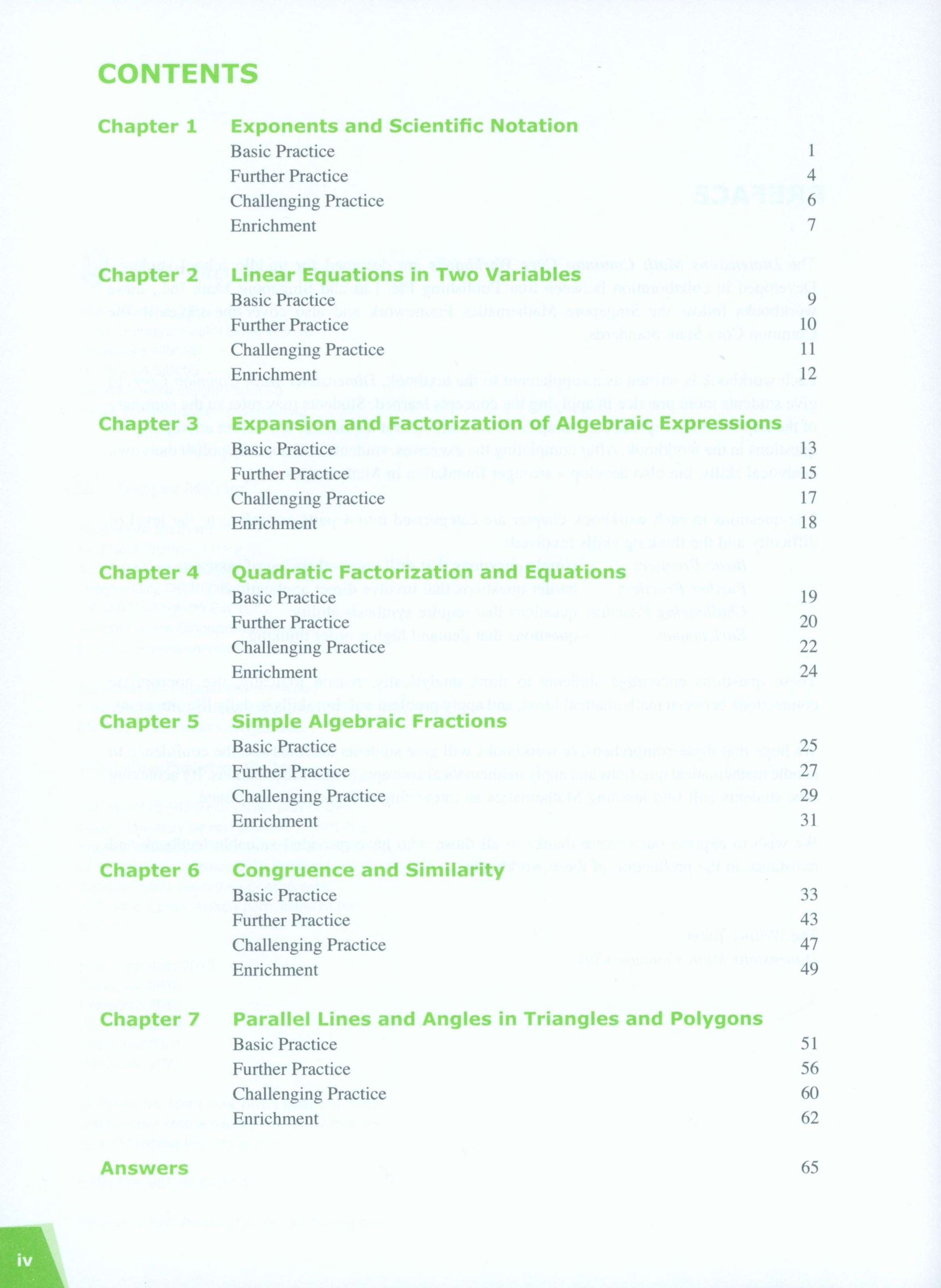 Dimensions Math Workbook 8A