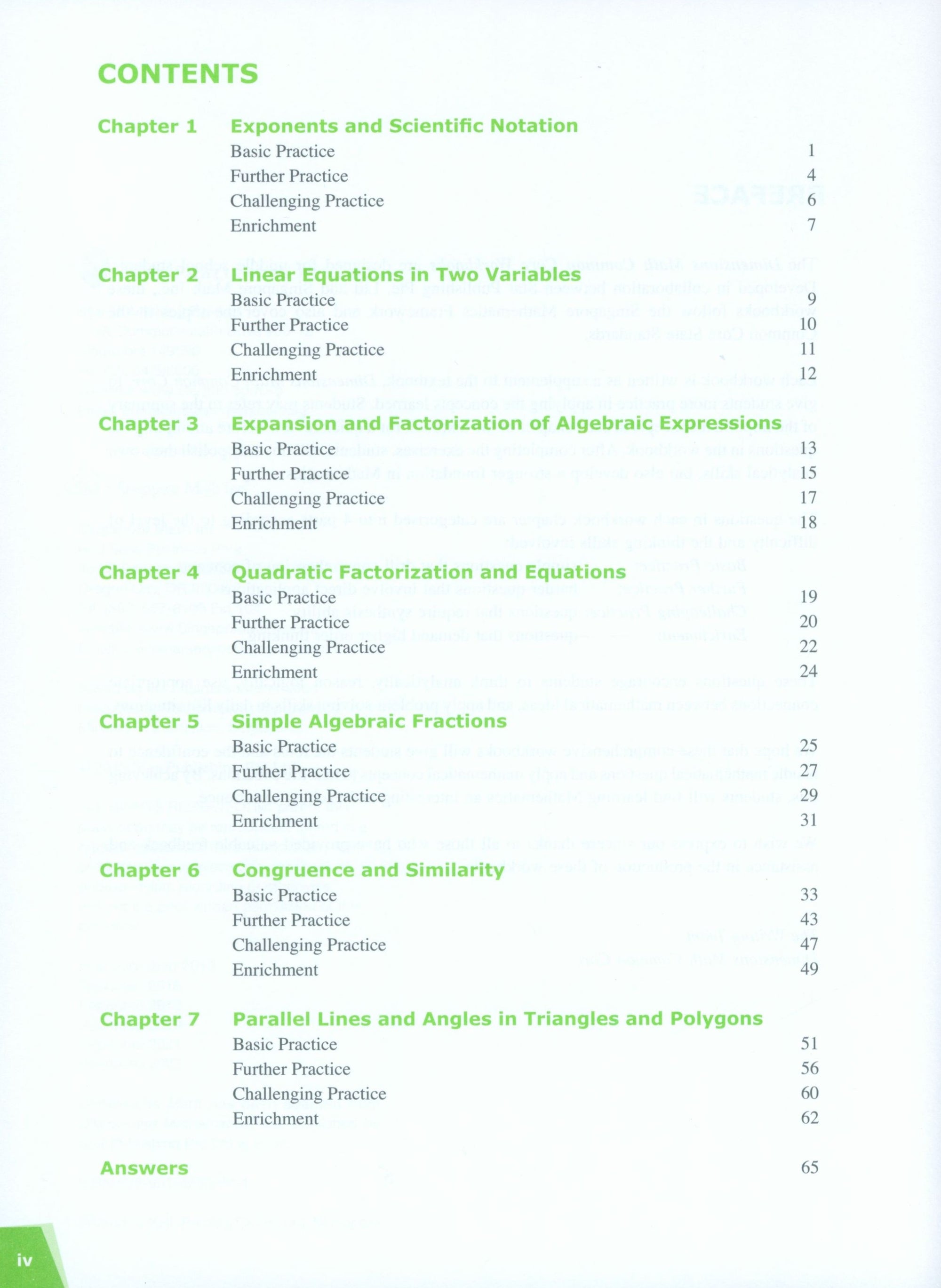 Dimensions Math Workbook 8A