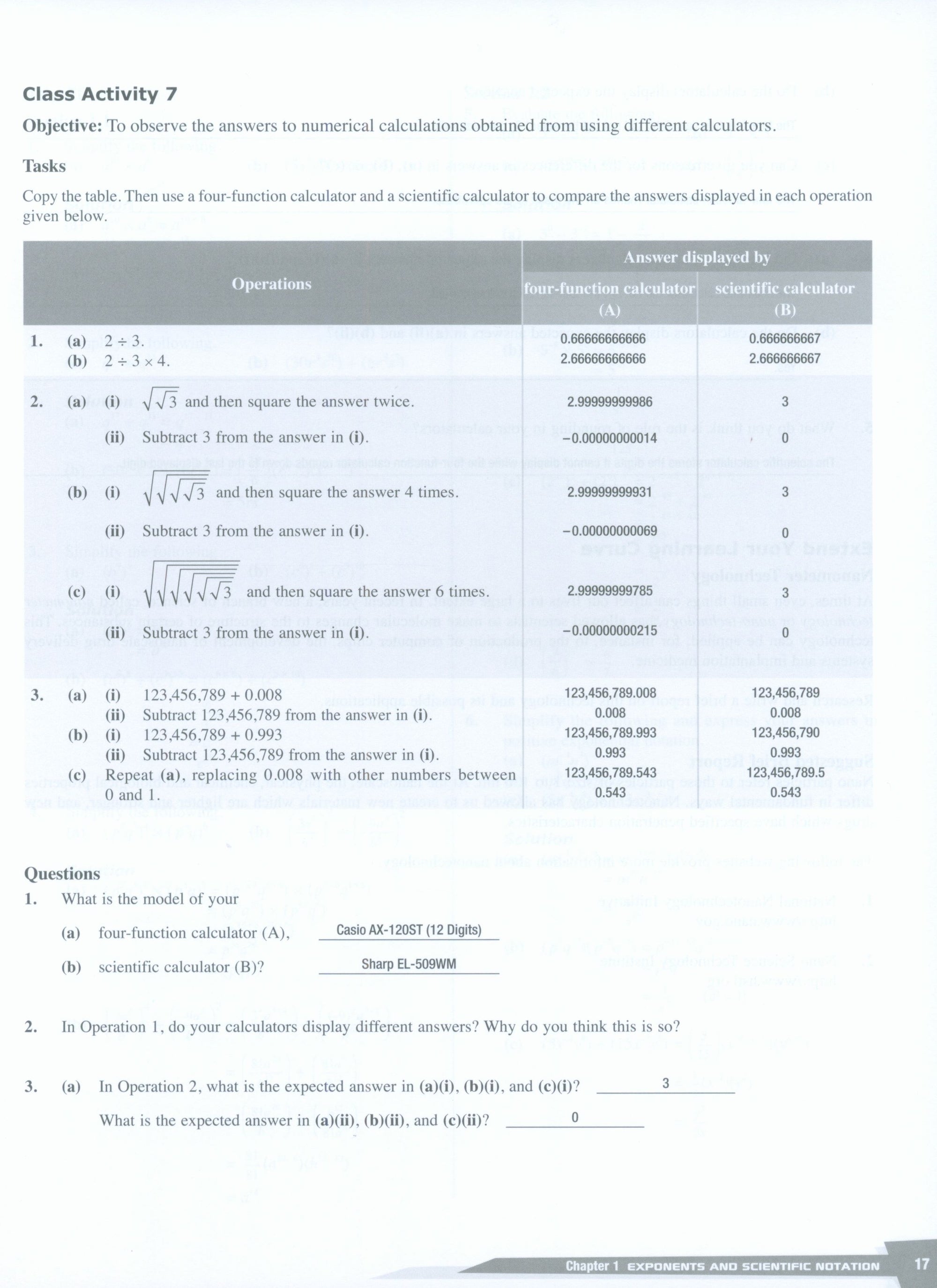 Dimensions Math Teaching Notes and Solutions 8A