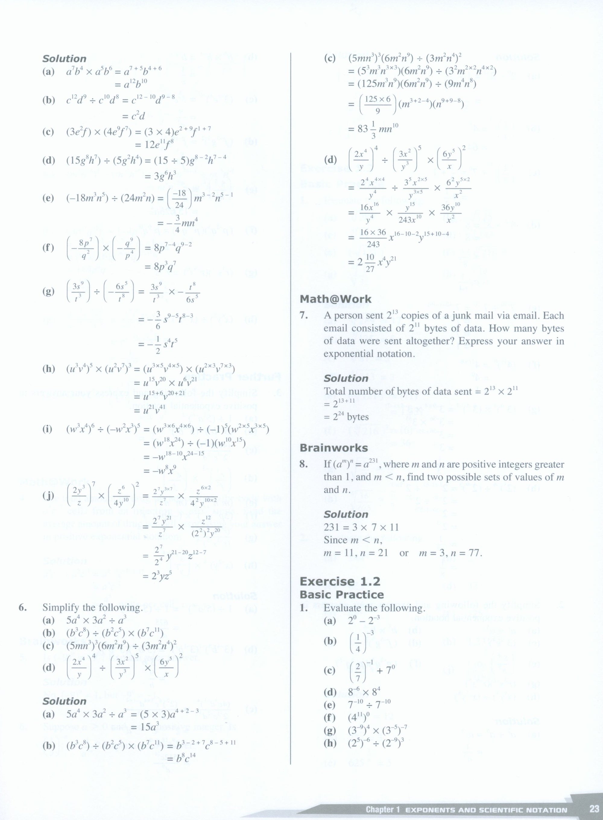 Dimensions Math Teaching Notes and Solutions 8A