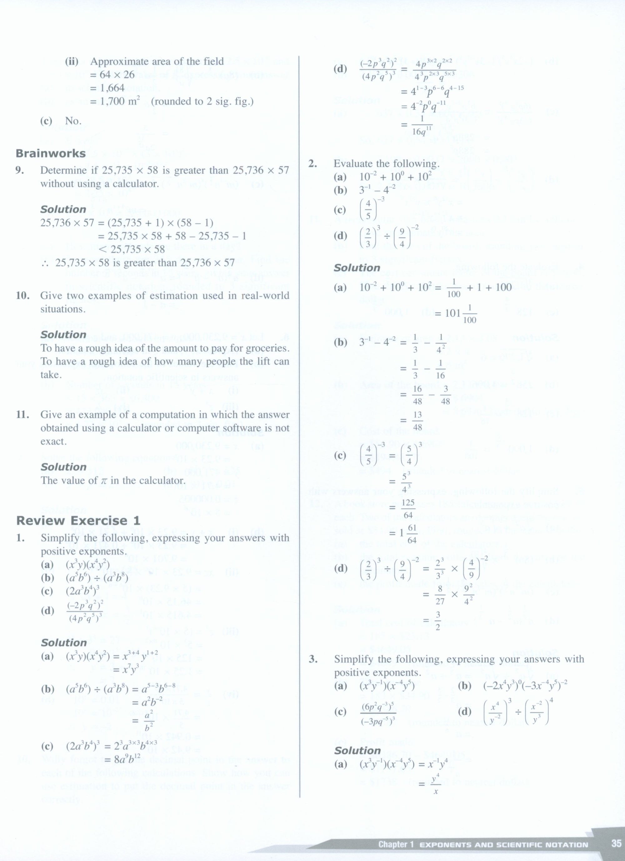 Dimensions Math Teaching Notes and Solutions 8A