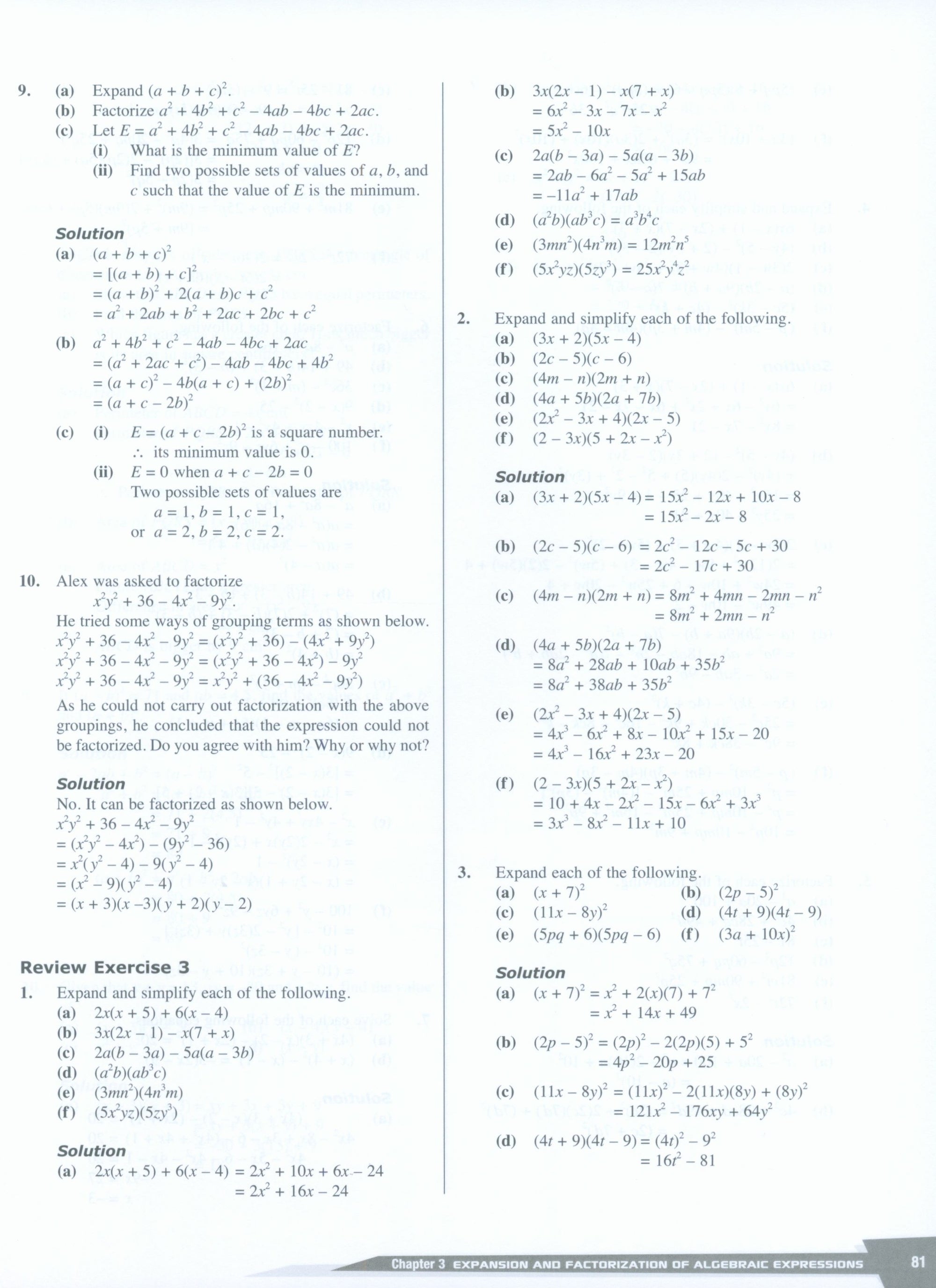 Dimensions Math Teaching Notes and Solutions 8A