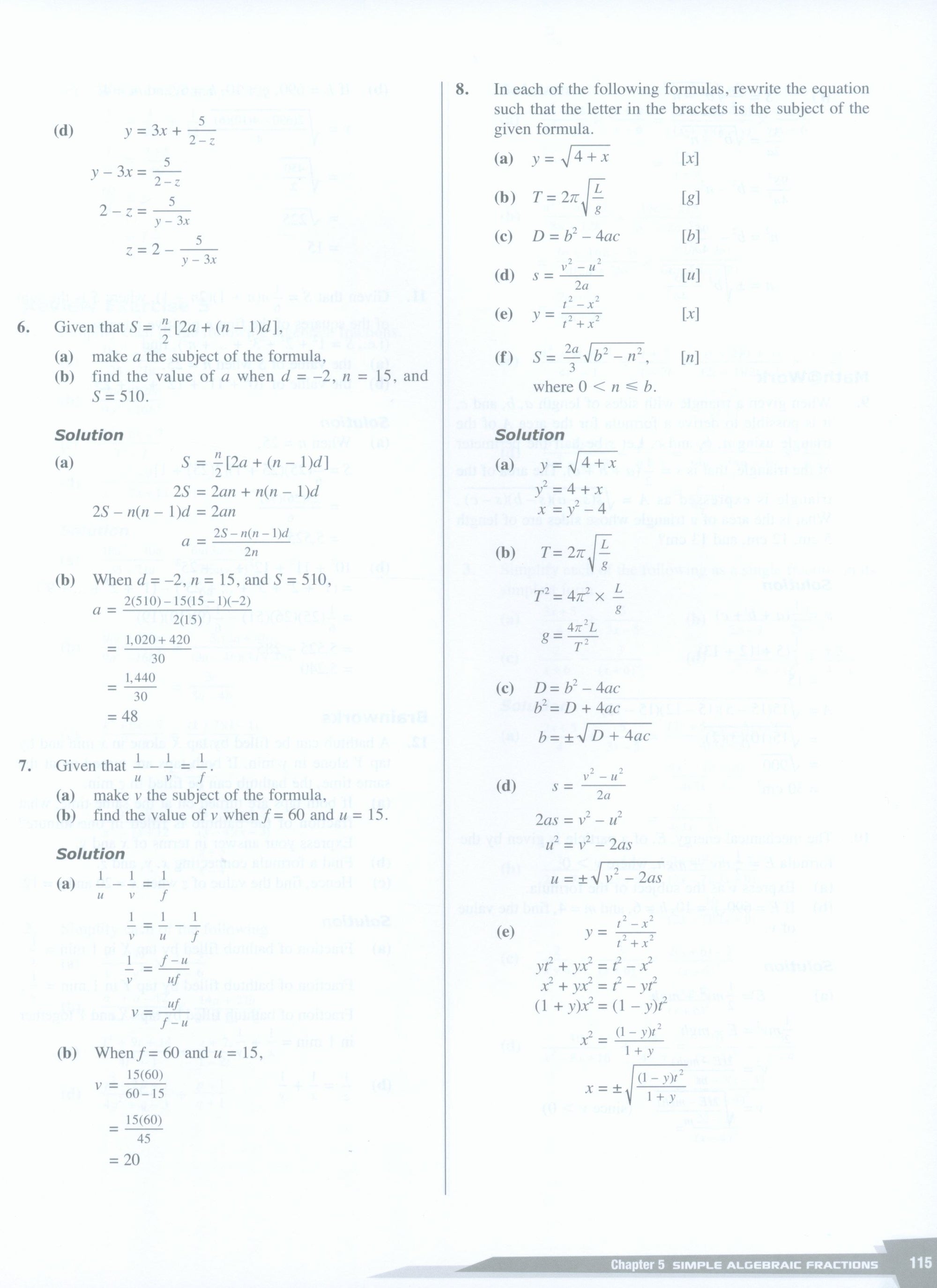 Dimensions Math Teaching Notes and Solutions 8A