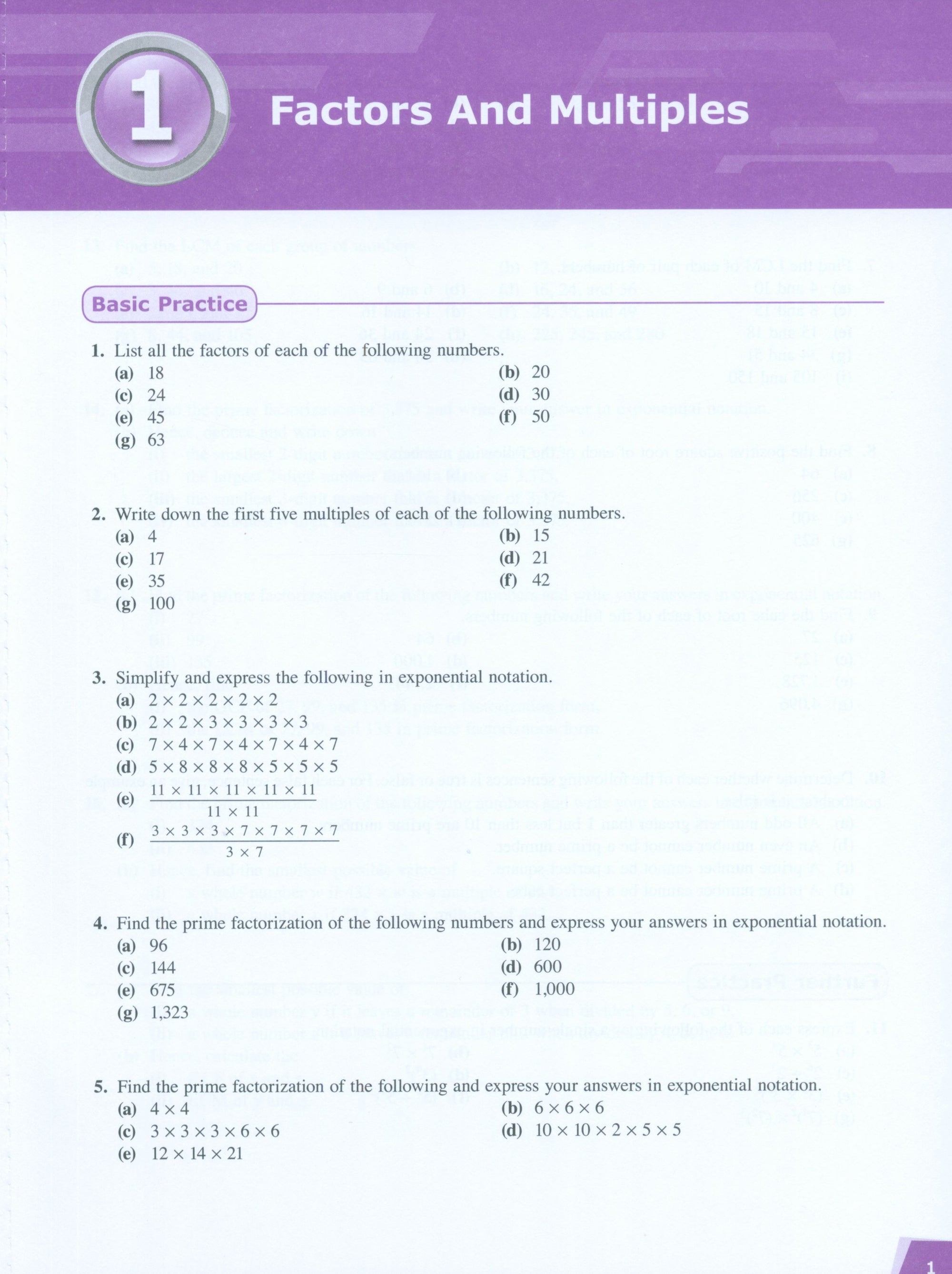 Dimensions Math Workbook 7A