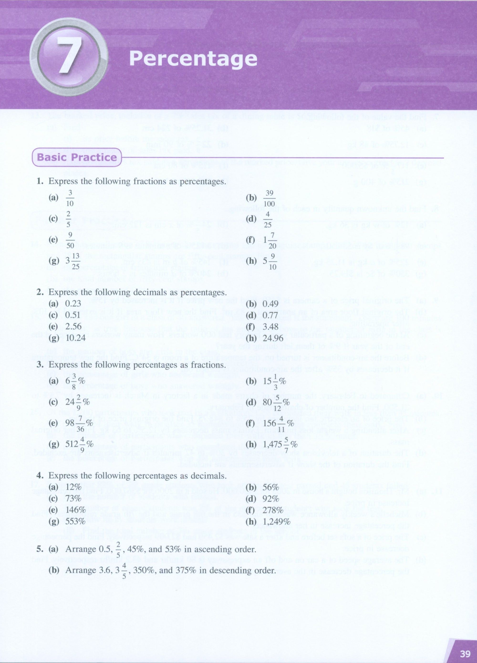 Dimensions Math Workbook 7A