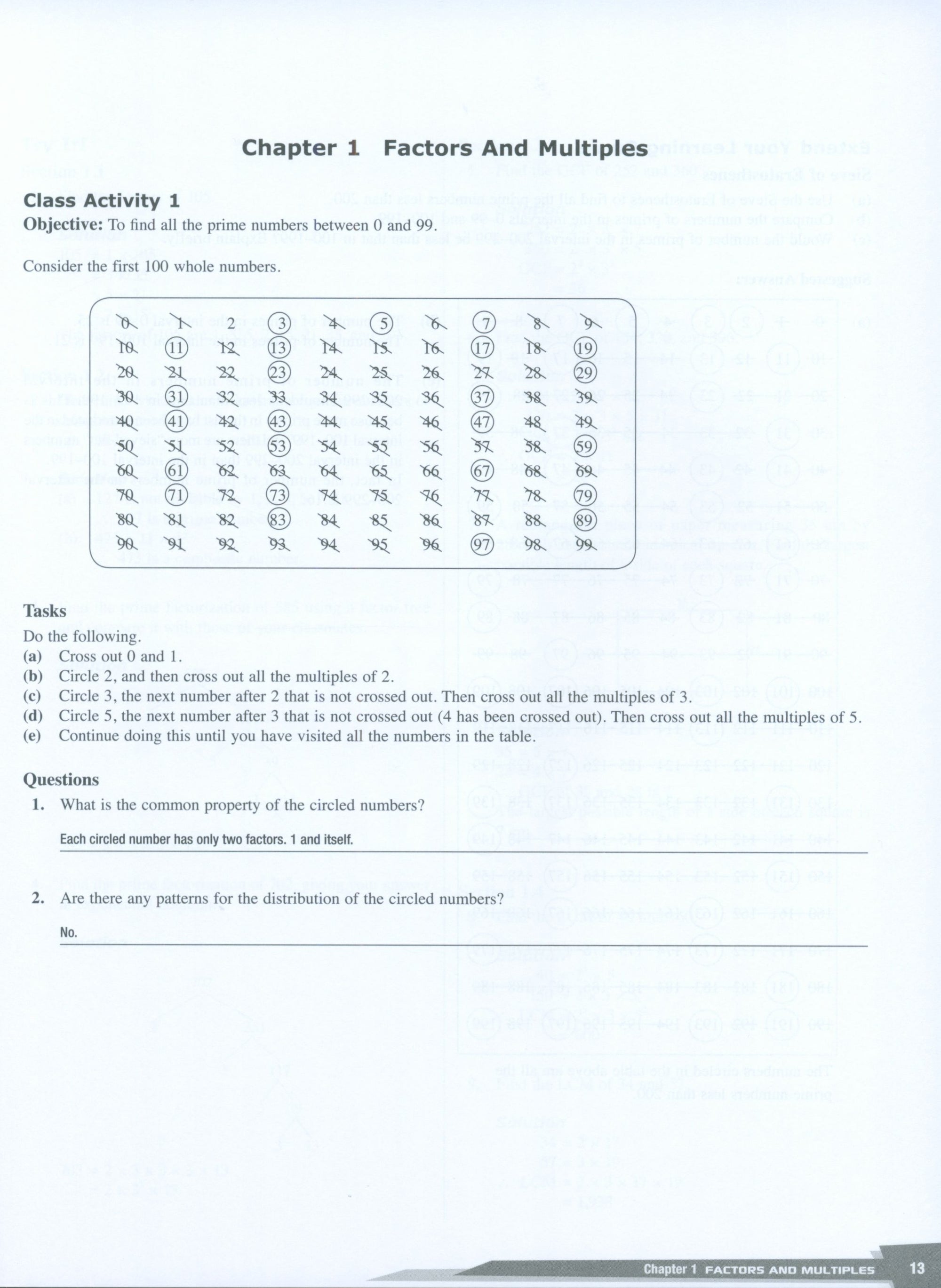 Dimensions Math Teaching Notes and Solutions 7A