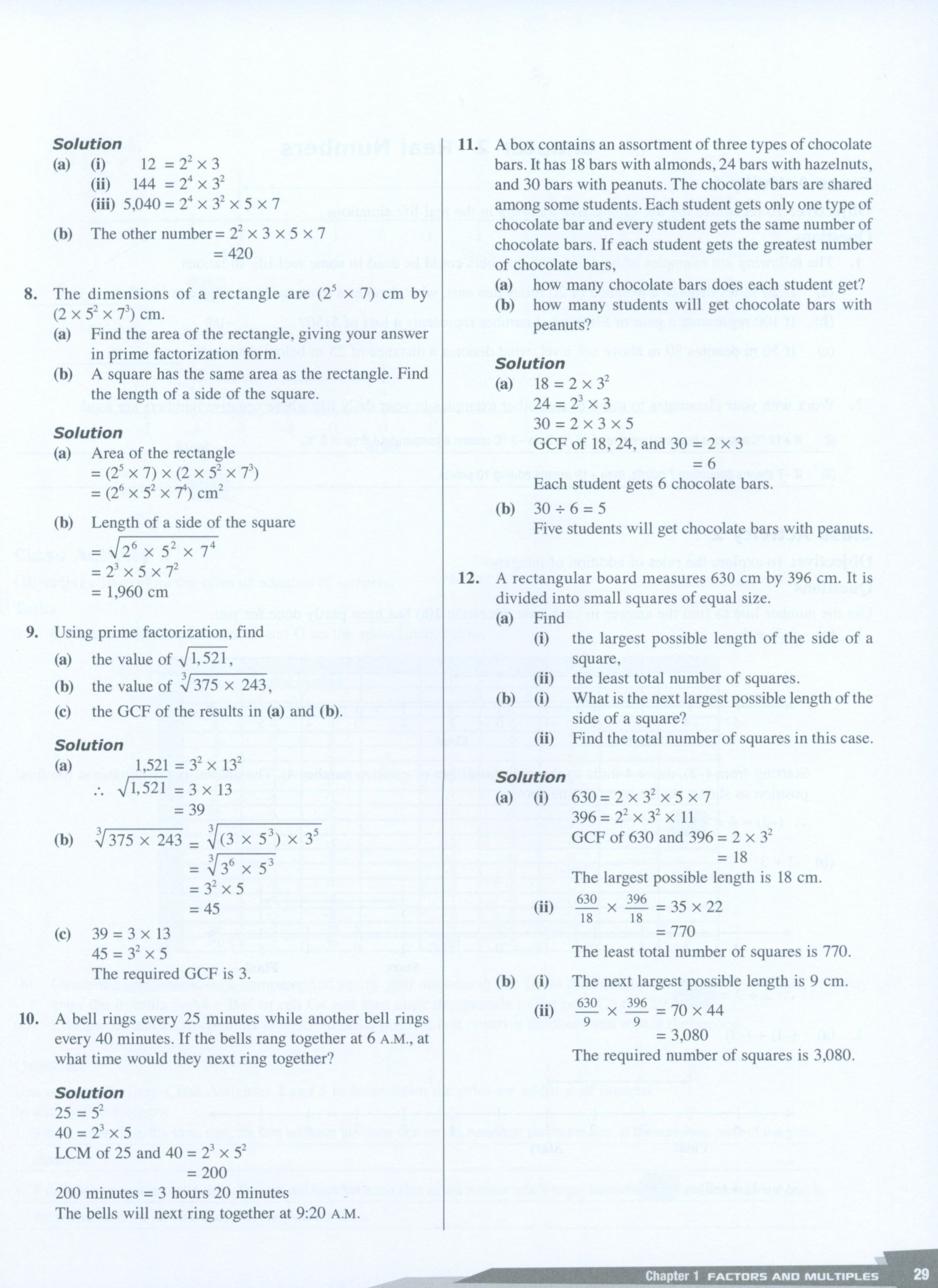 Dimensions Math Teaching Notes and Solutions 7A
