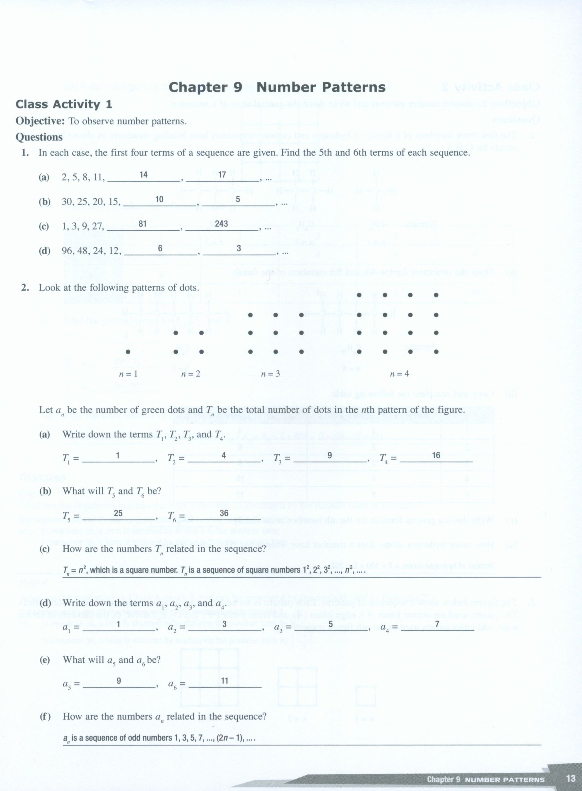 Dimensions Math Teaching Notes and Solutions 7B