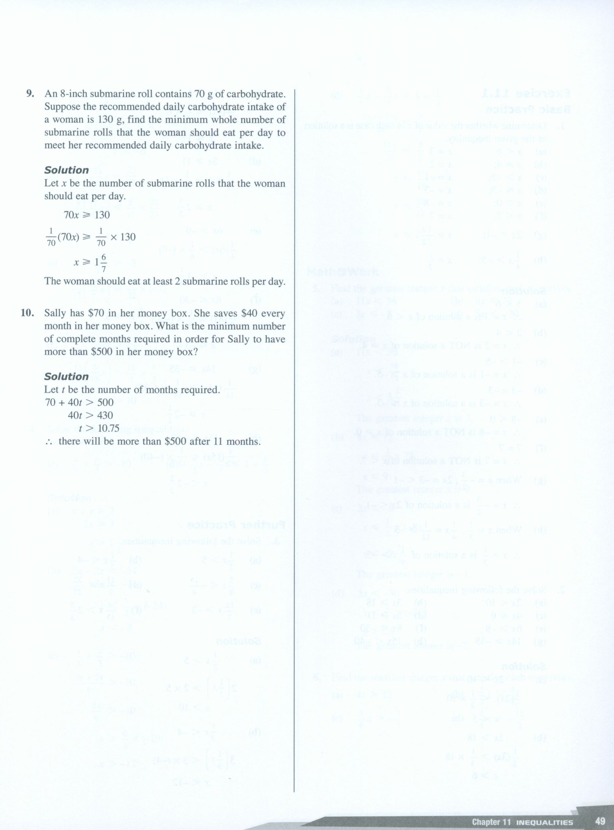 Dimensions Math Teaching Notes and Solutions 7B