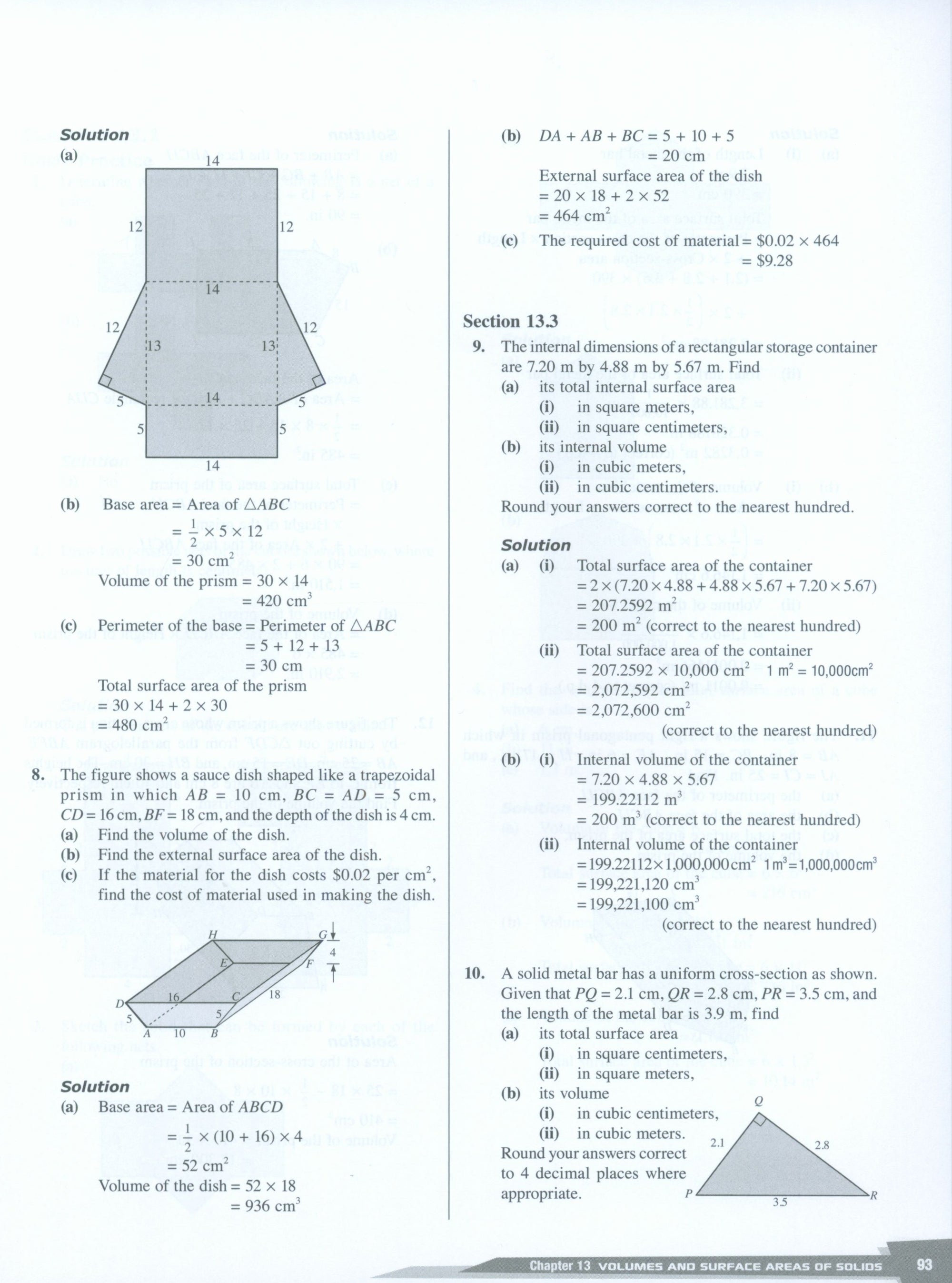 Dimensions Math Teaching Notes and Solutions 7B