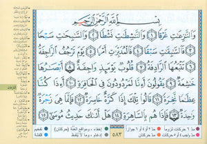 Color Coded Tajweed Quran in 30 Parts - Landscape Pages in Leather Case (3.5