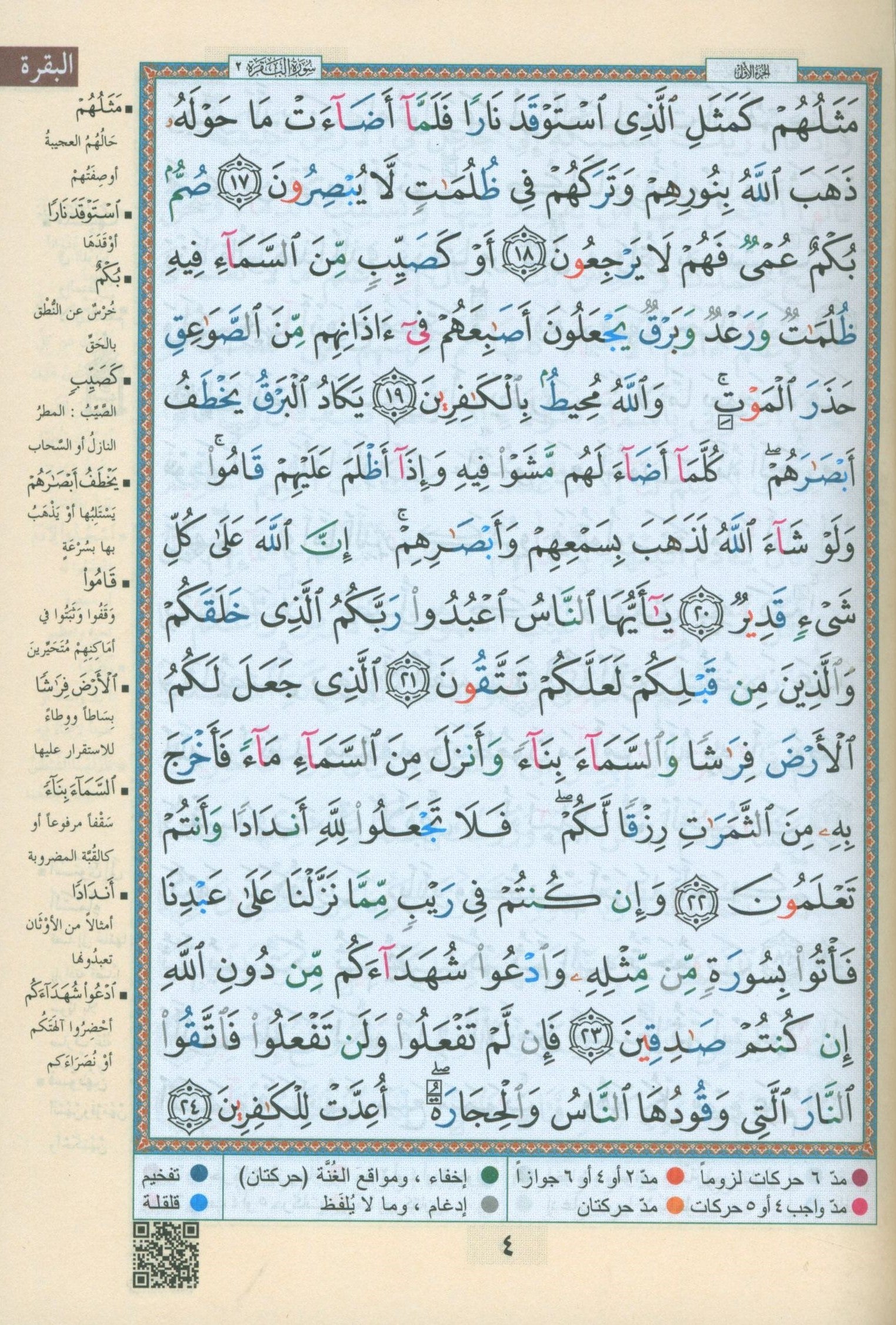 Color Coded Tajweed Quran Economic Version 7" x 9" مصحف التجويد