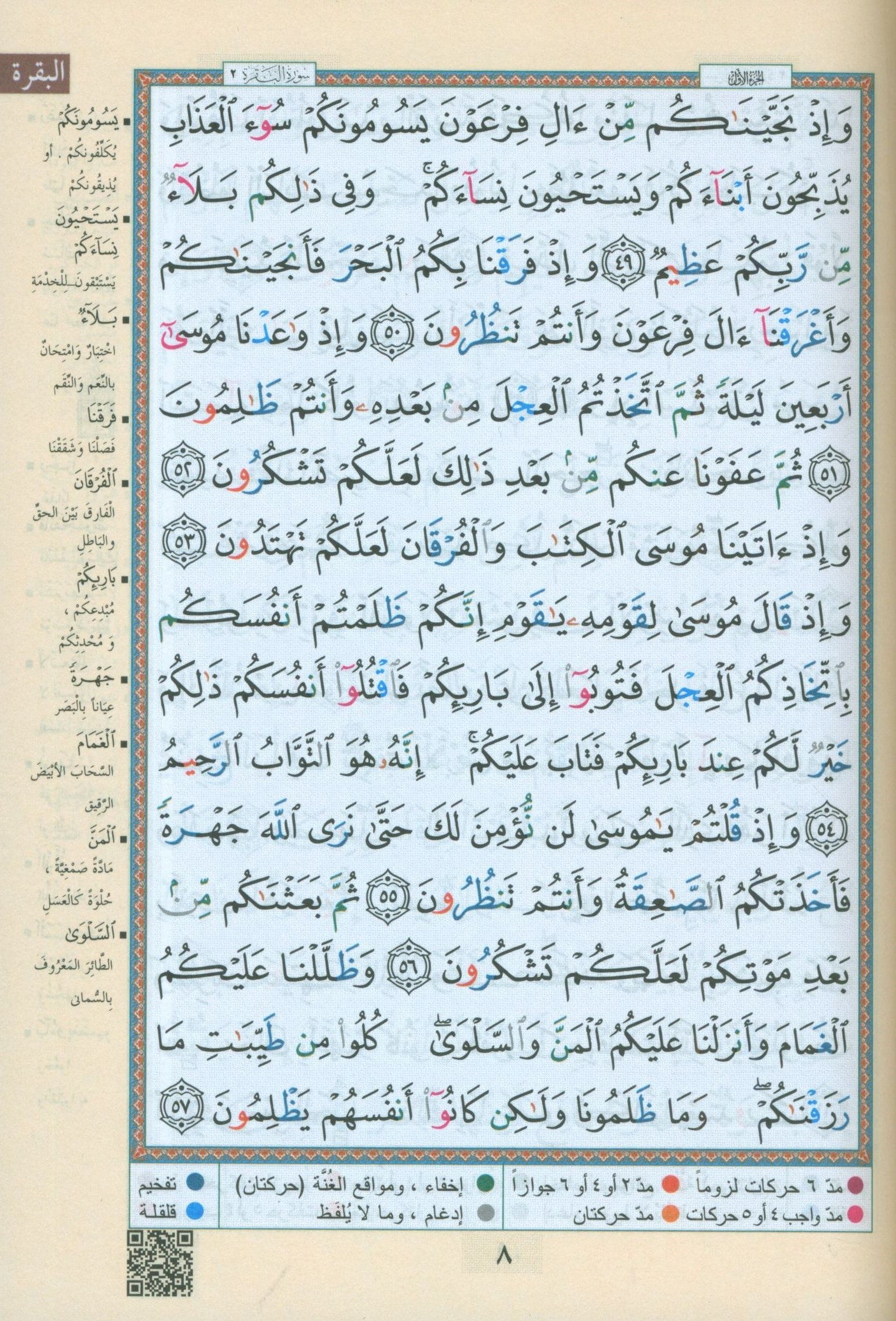 Color Coded Tajweed Quran Economic Version 7" x 9" مصحف التجويد