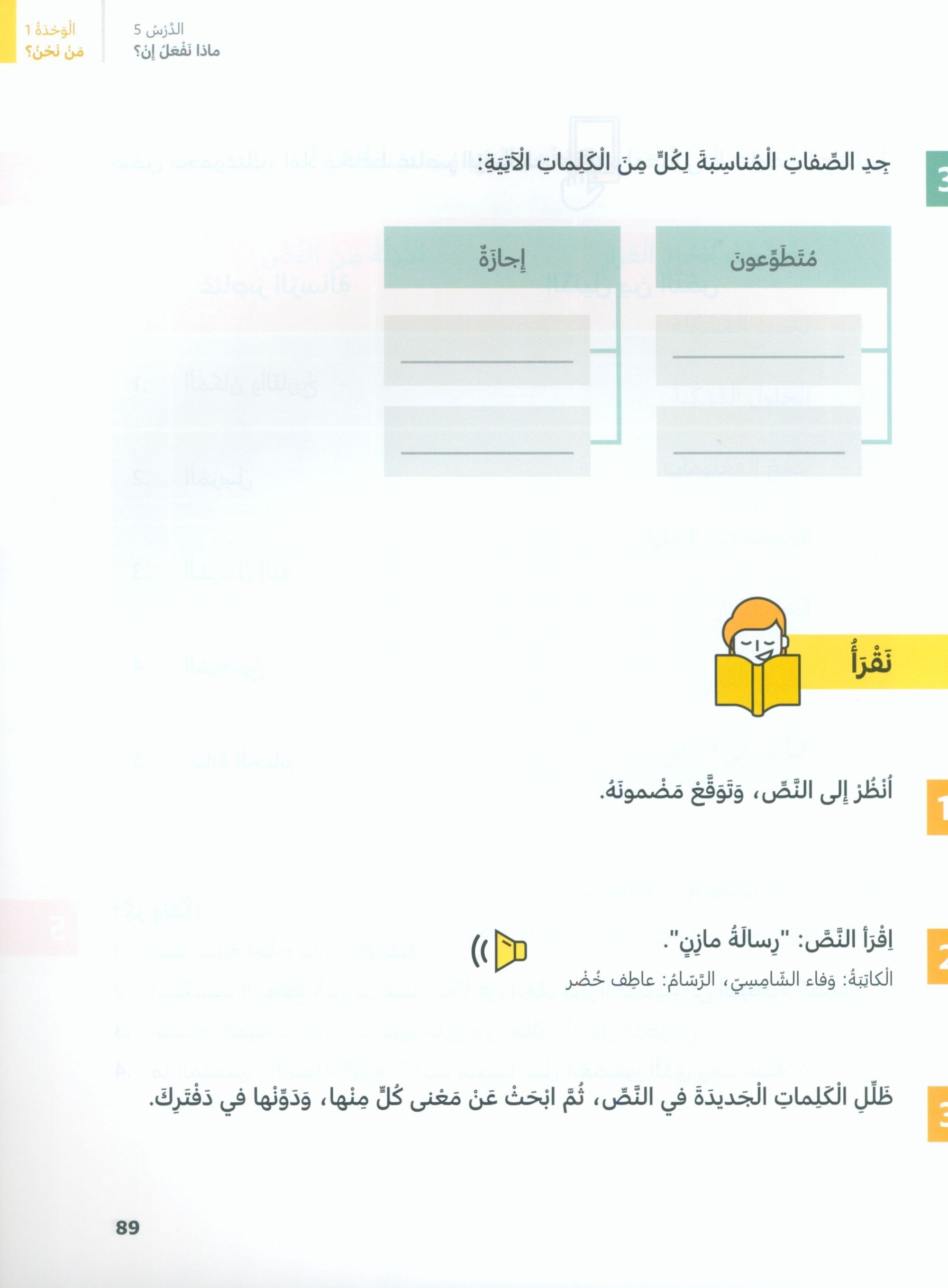 In Arabic Textbook: Grade 6 Part 1 بالعربي