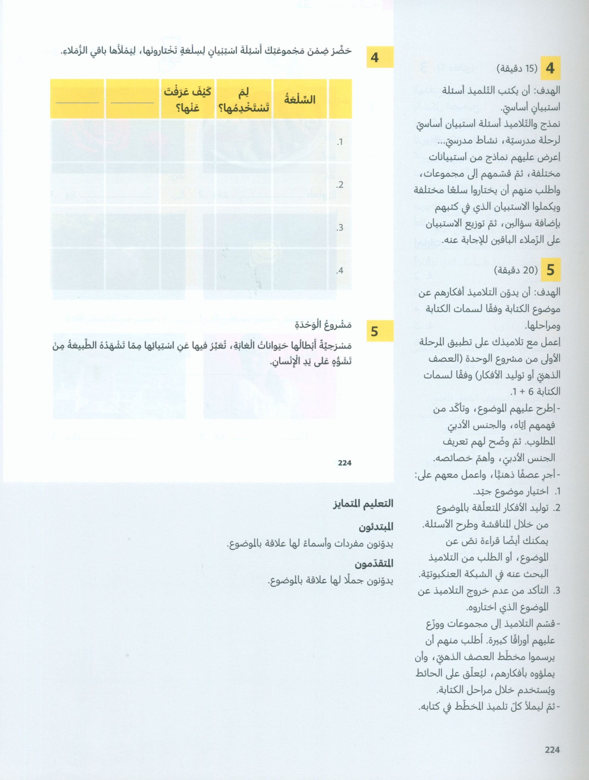 In Arabic Teacher Guide: Grade 5 Part 1 بالعربي