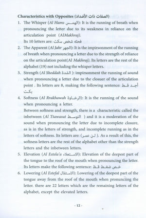 Summary of Al-Muneer Book for Tajweed Rules